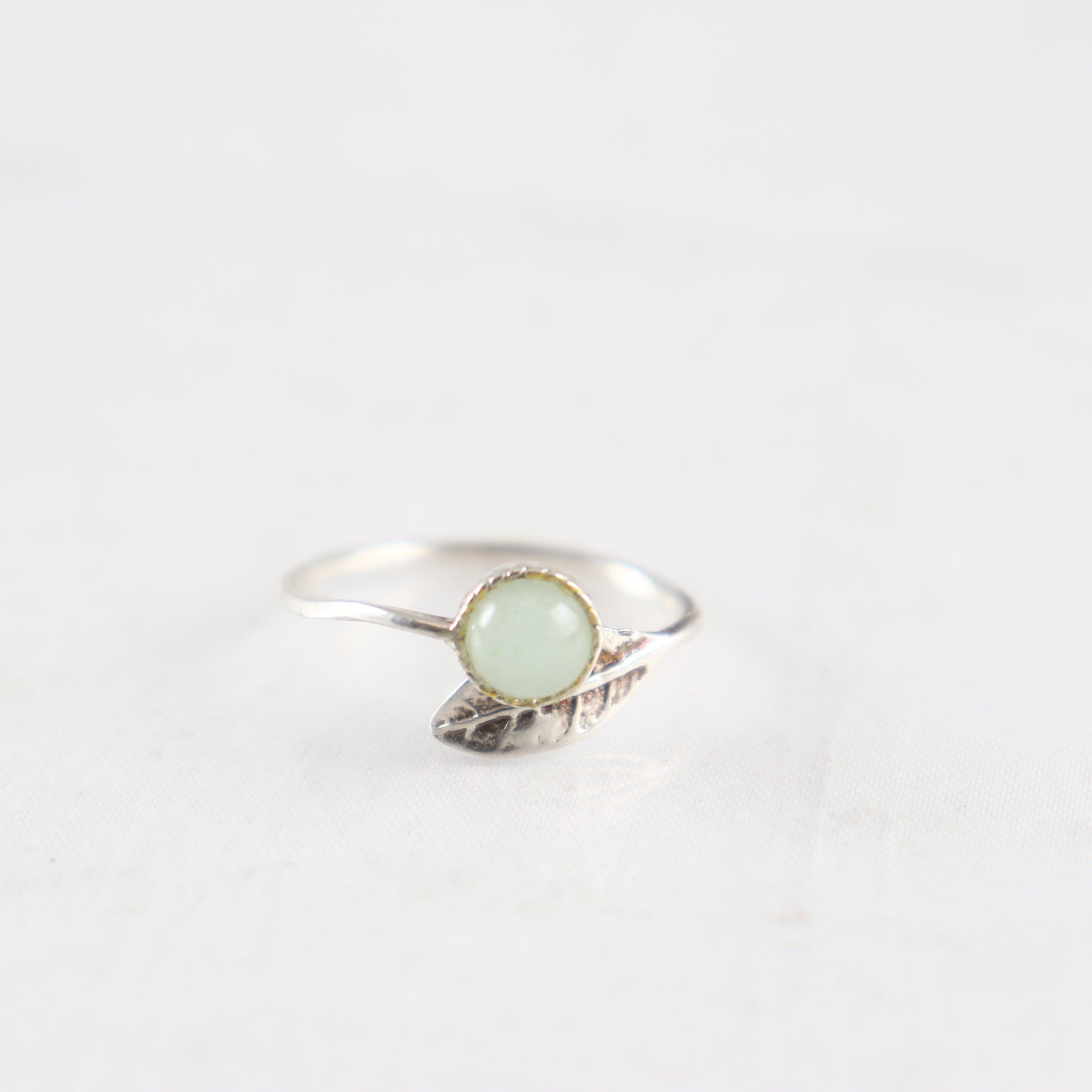 Ring med sten, silver
