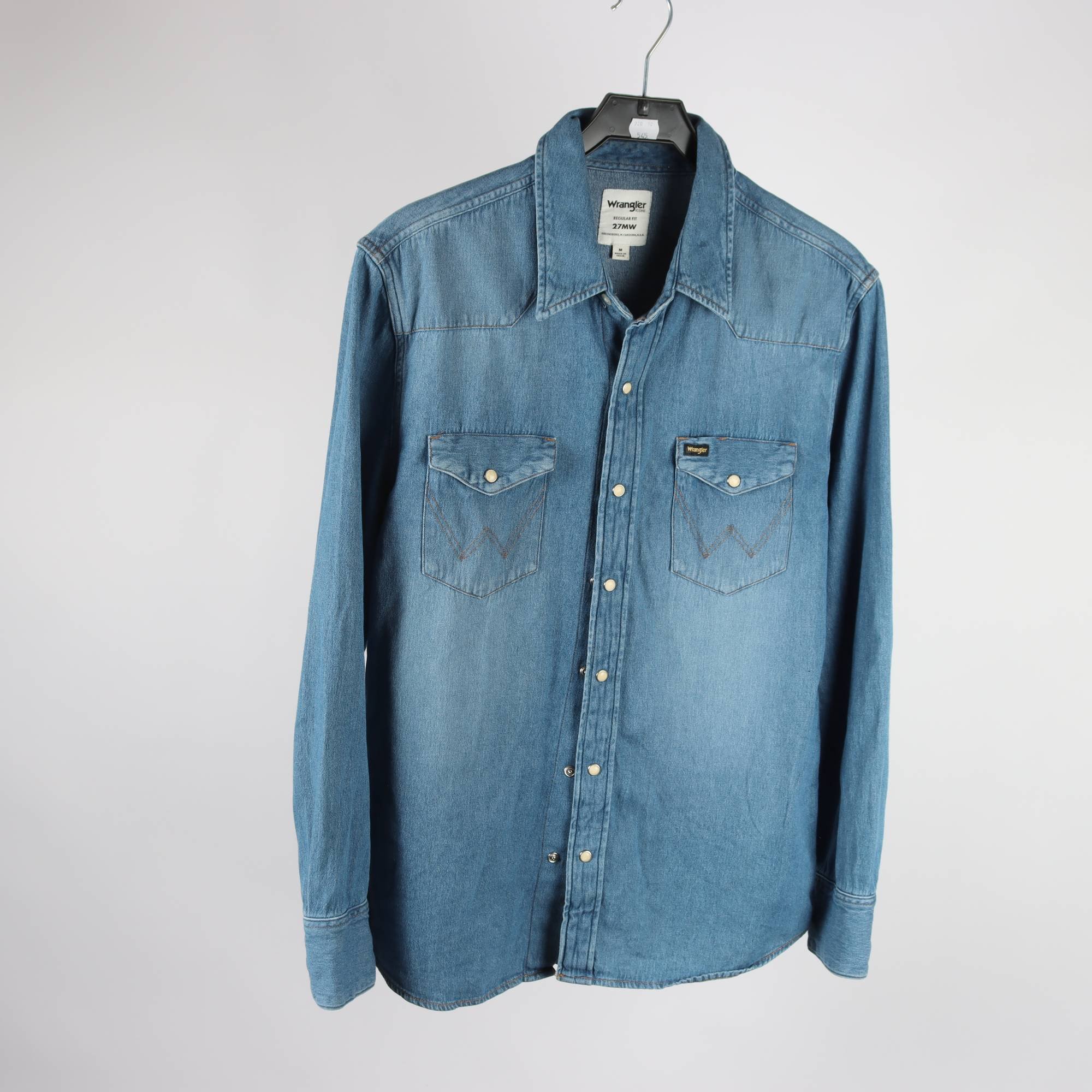 Jeansskjorta, Wrangler, blå, stl. M.