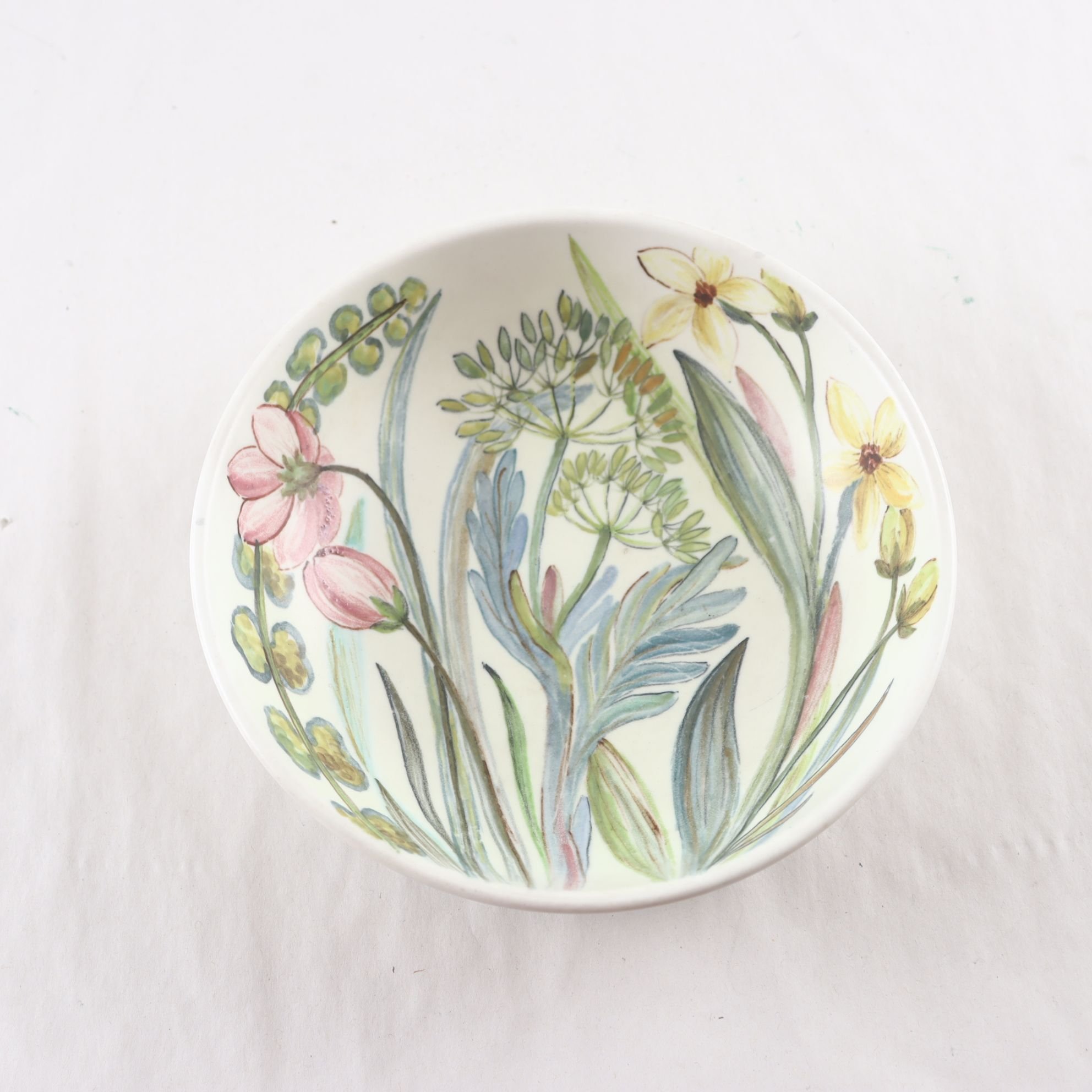 Skålfat, stengods, blomsterdekor, Carl Harry Ståhlhane, Rörstrand
