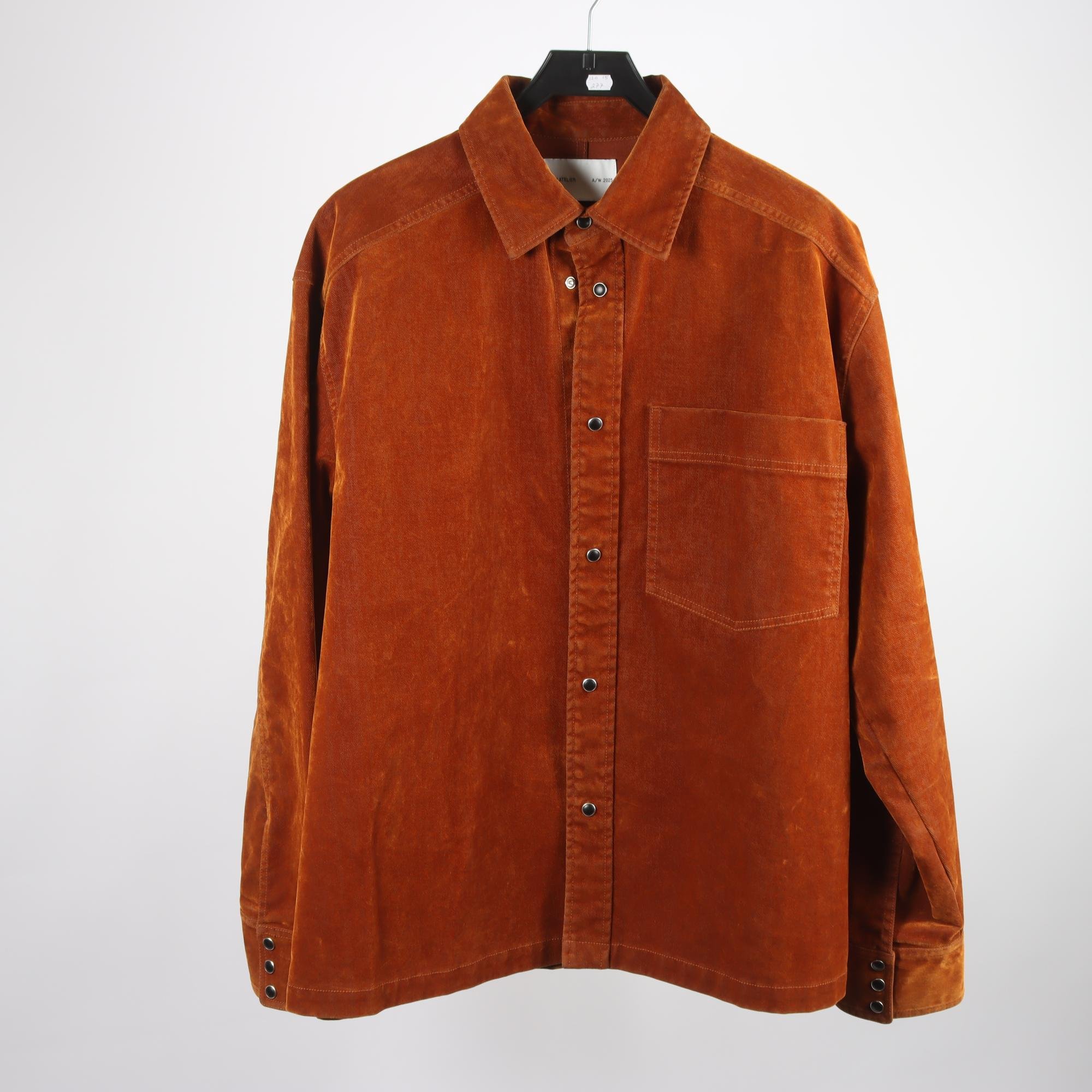 Skjortjacka, H&M Atelier, brun, manchester, stl. M.