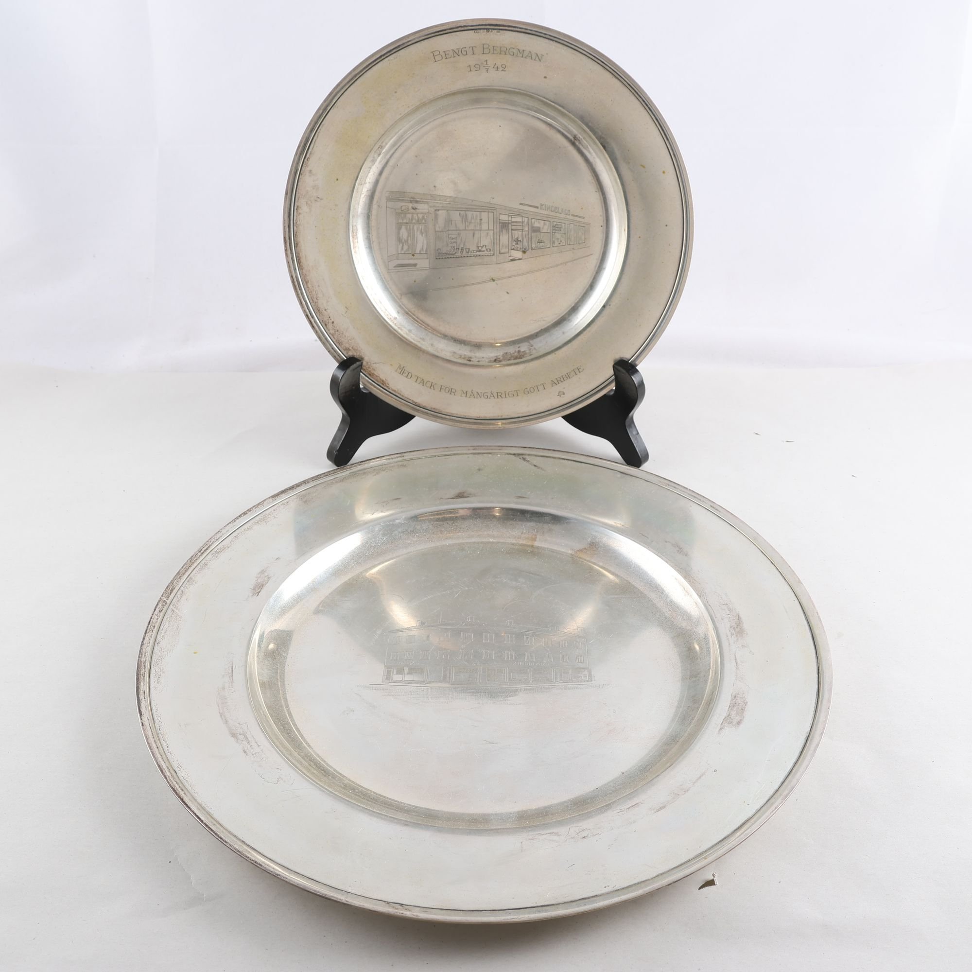 Fat, silver, kattfot, Edlunds, Sthlm, 1940