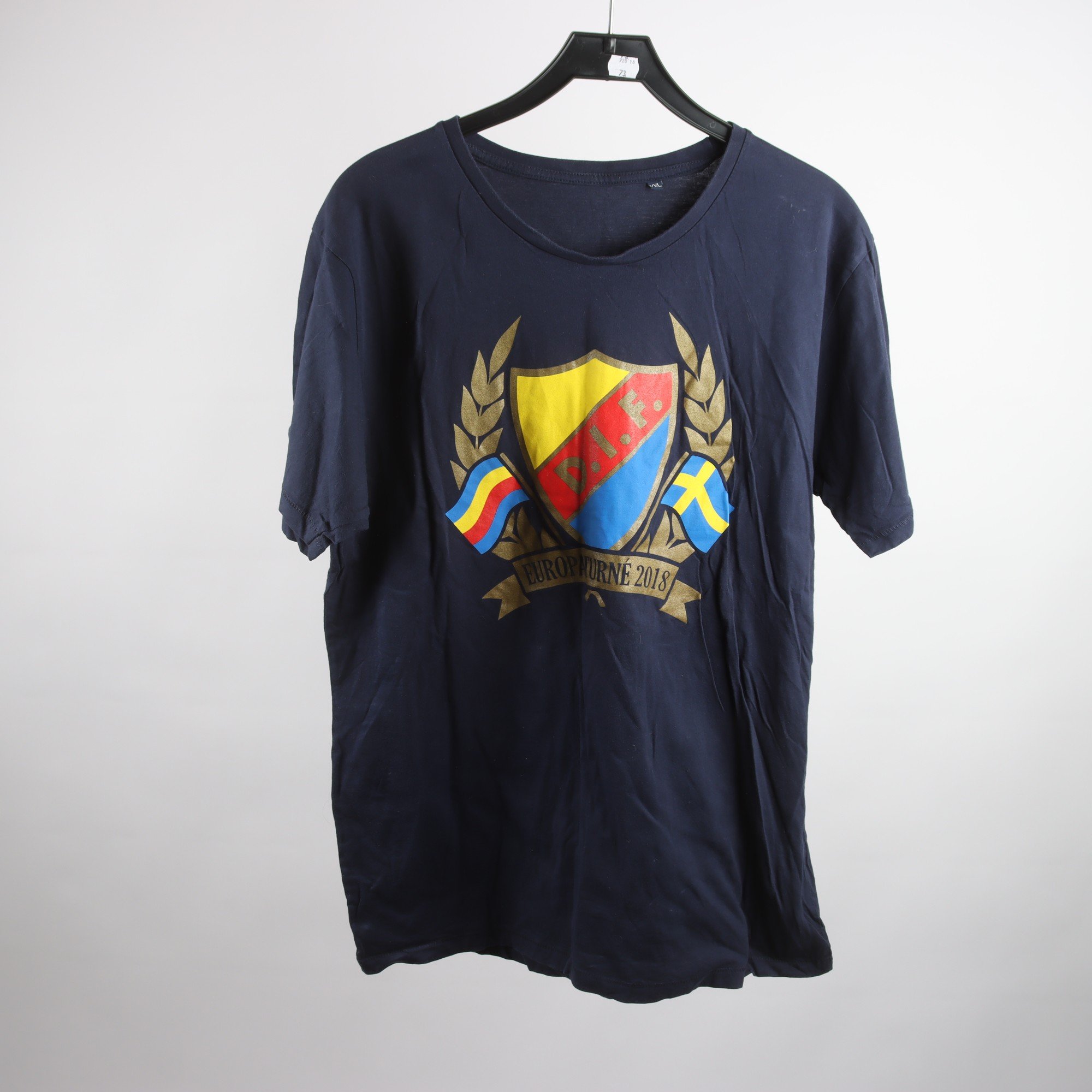 T-shirt, 2-pack, DIF Djurgården, blå, stl. XXL