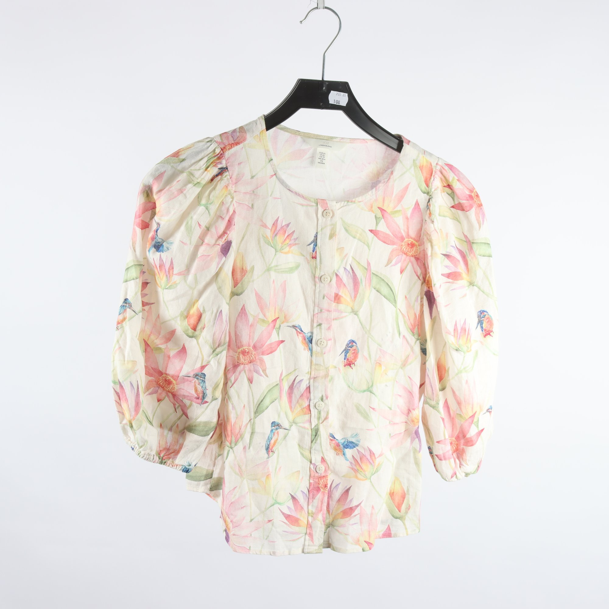 Blus, H&M, mönstrad, stl. XS