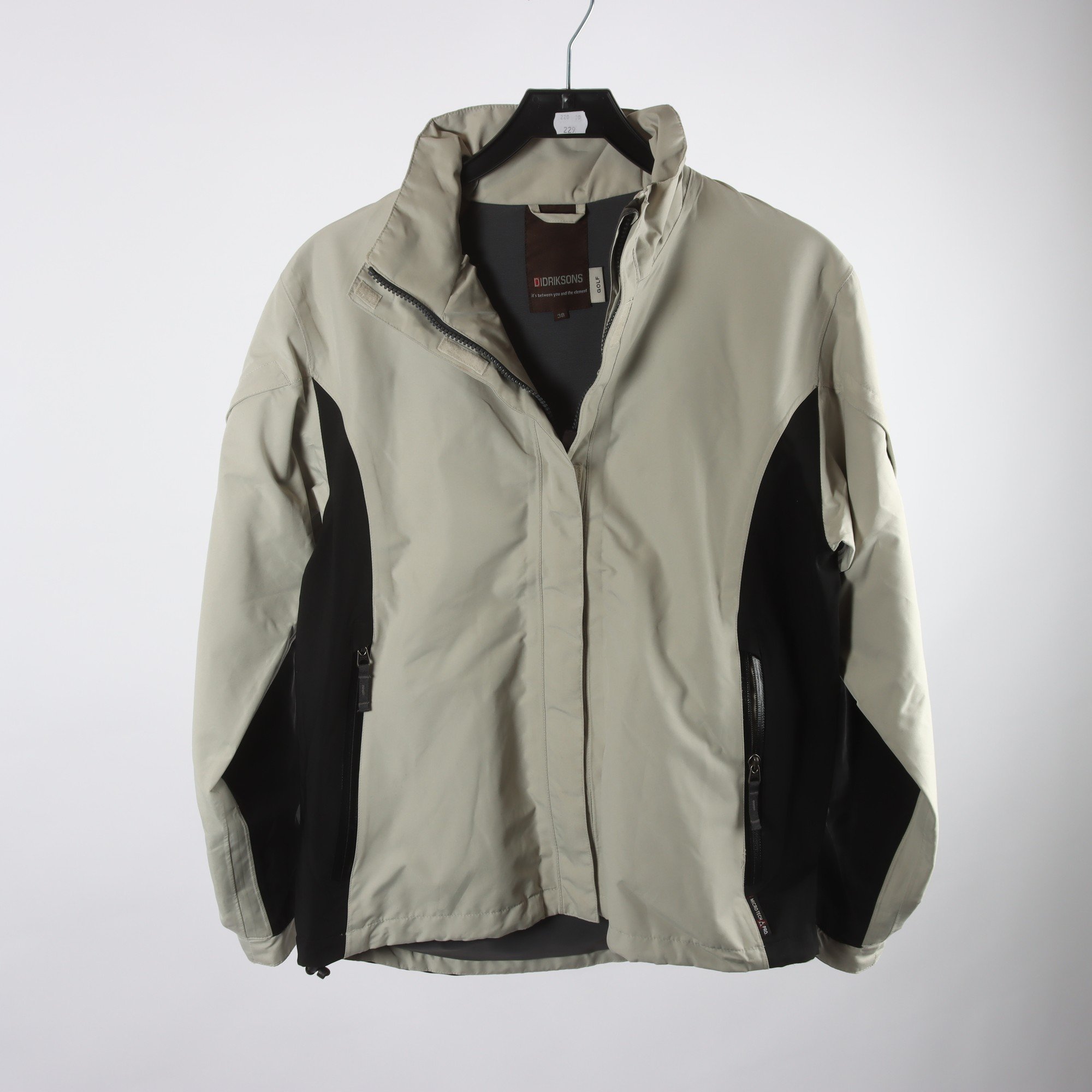 Vindjacka, Didriksons Golf, beige, stl. 38.
