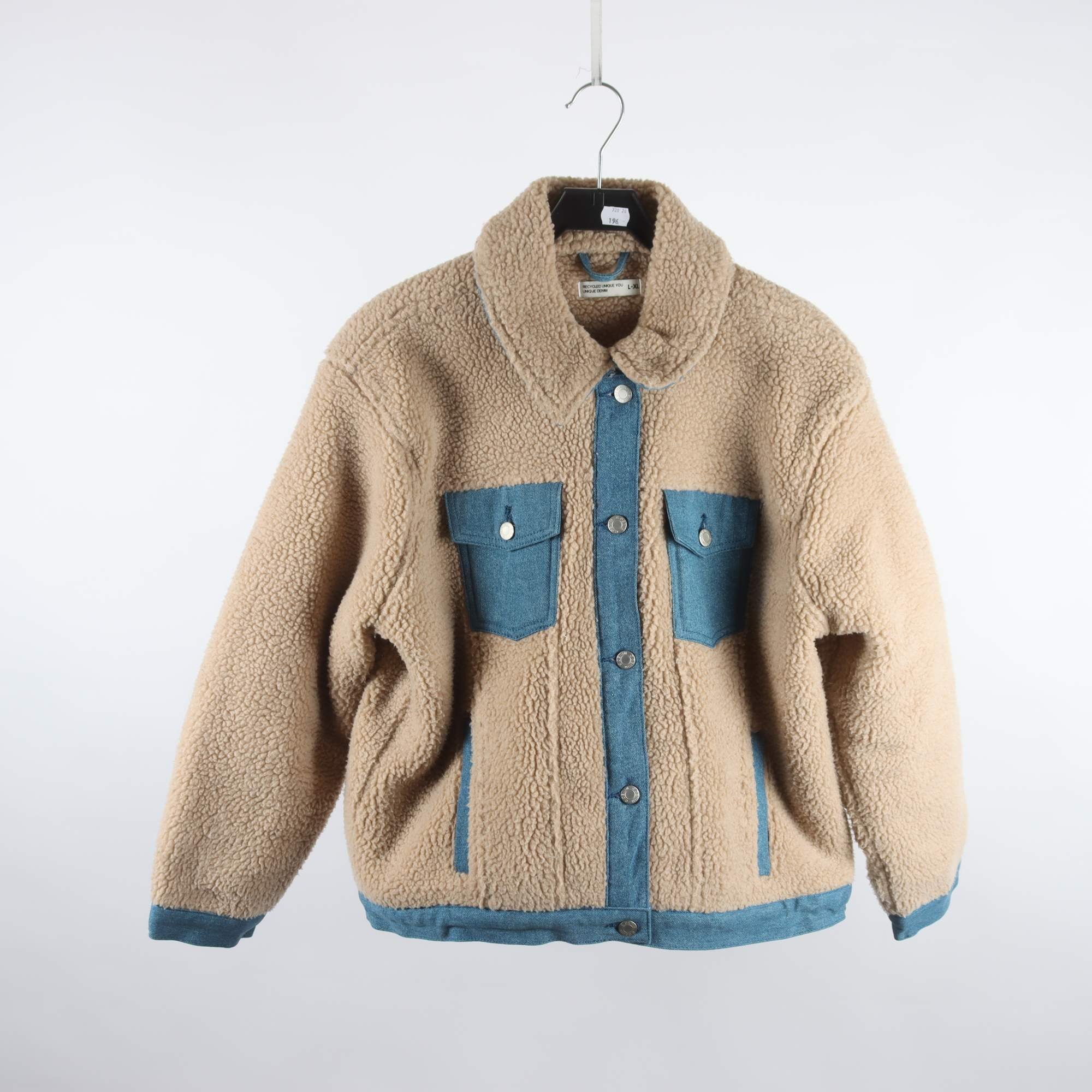 Pilejacka, Unique denim, beige, blå, stl. L-XL