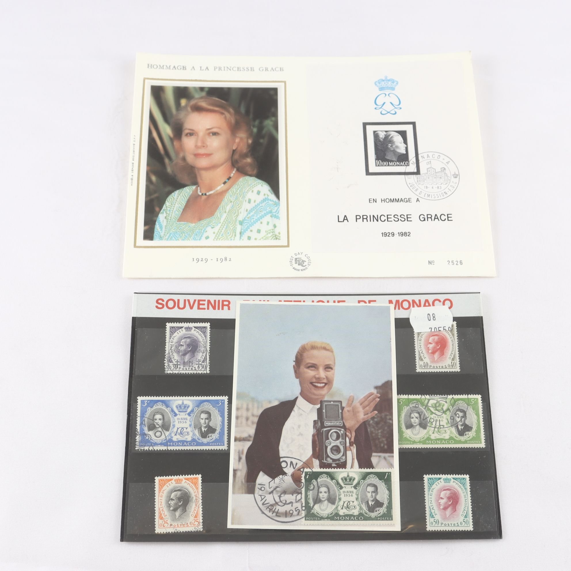 Frimärken, Monaco, Prinsessan Grace + Rainer III