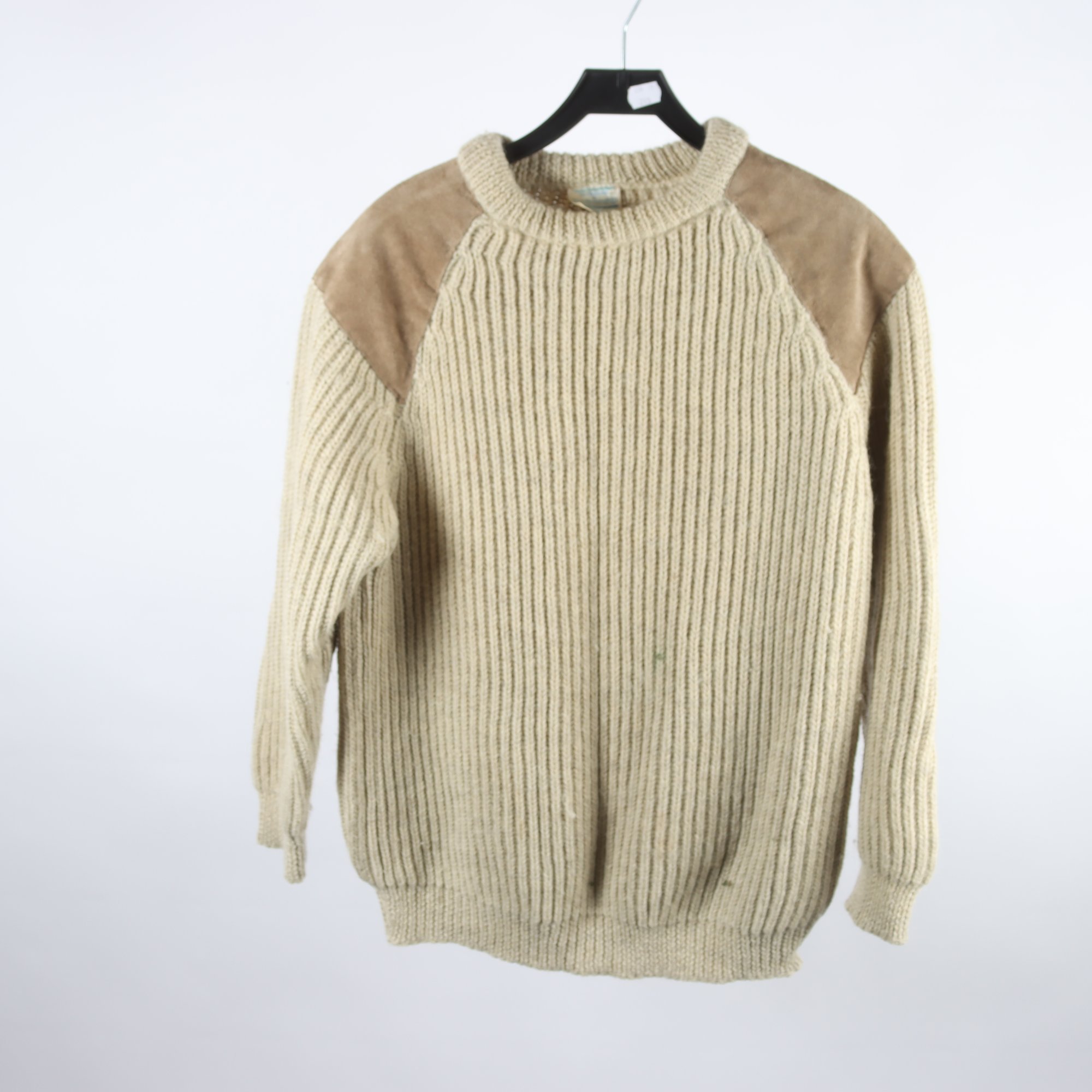Tröja, Sportmanship, beige, 100% ull, stl. 42/44.