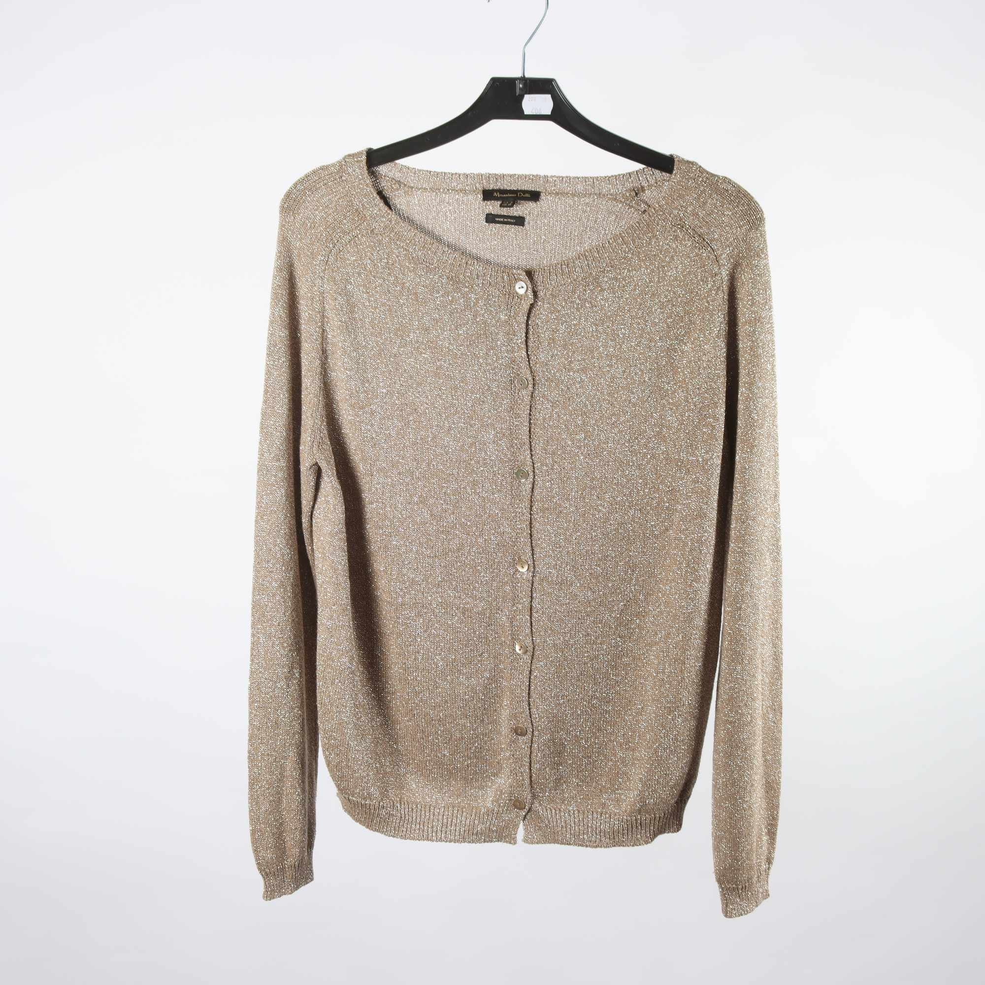 Kofta, Massimo Dutti, guld, glittrig, stl. S.