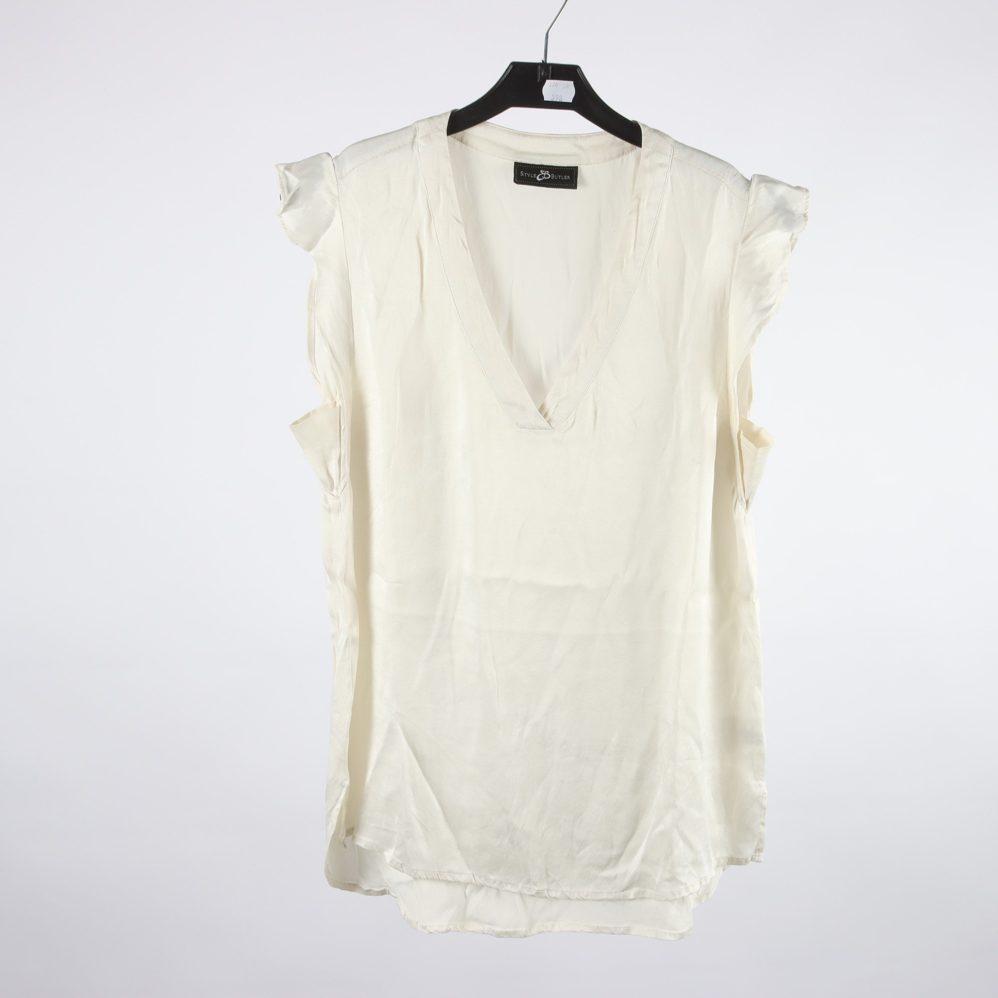 Linne, Style & Butler, offwhite, 89% silke, stl. 38.