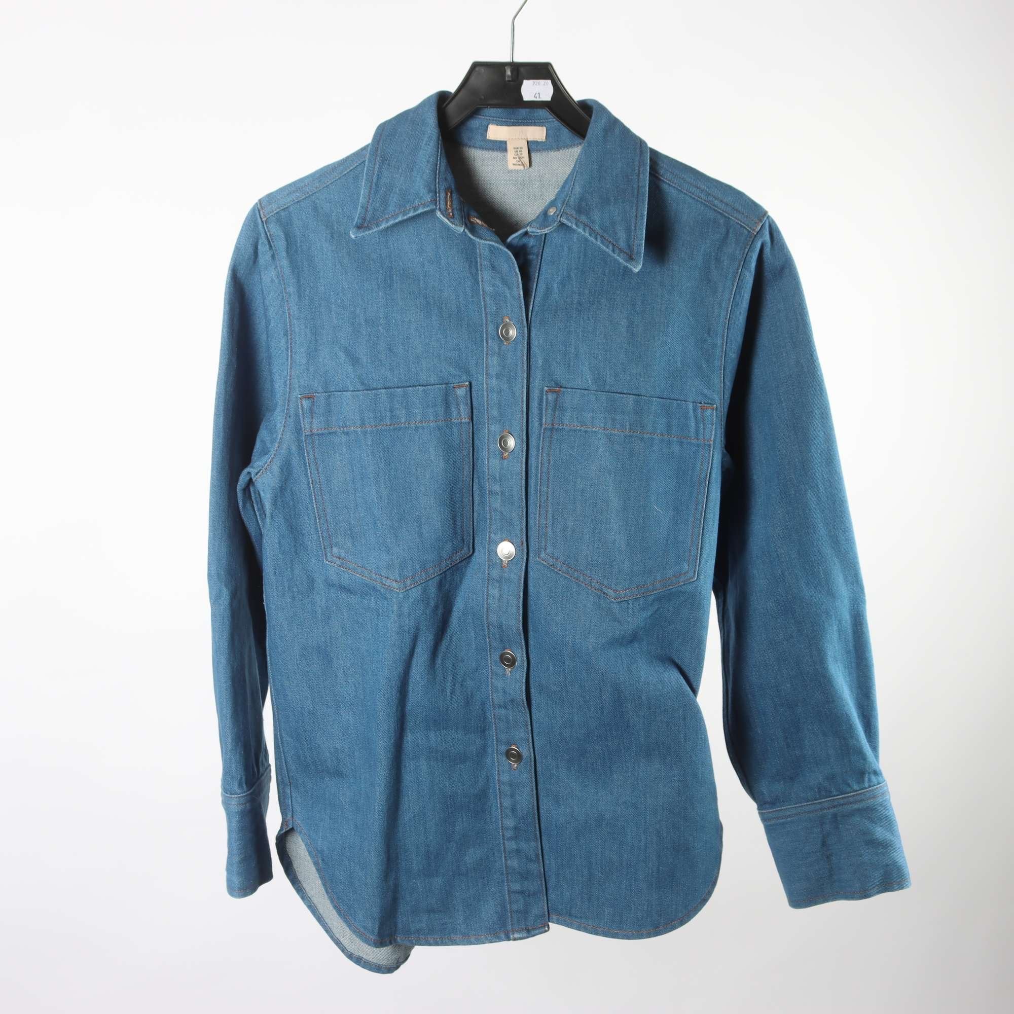 Jeansskjorta, H&M, blå, stl. XS