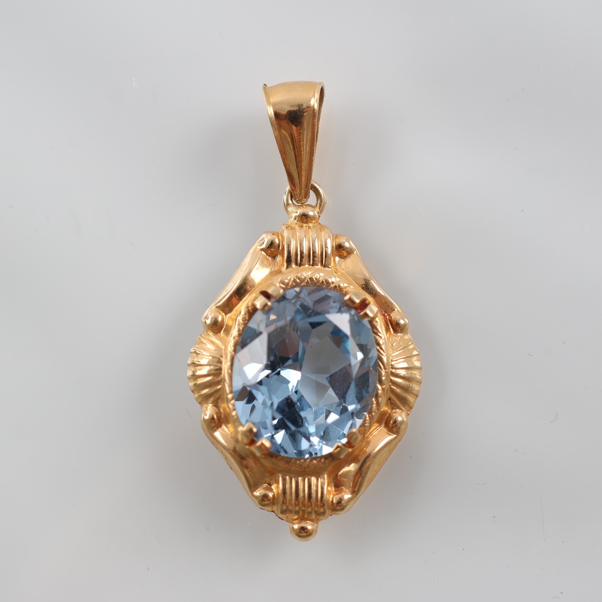 Hänge, guld 18k, glas, brv: 2.7g