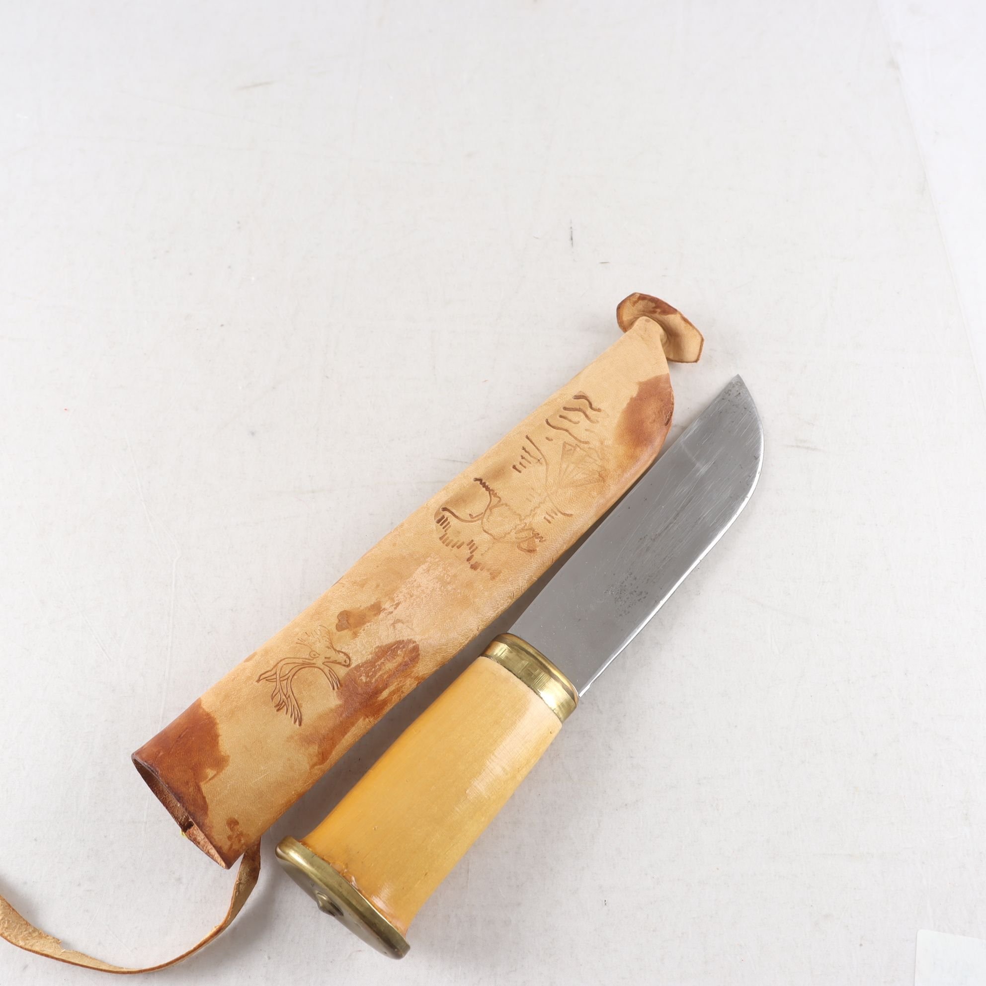 Samekniv, Finsk kniv, signerad.