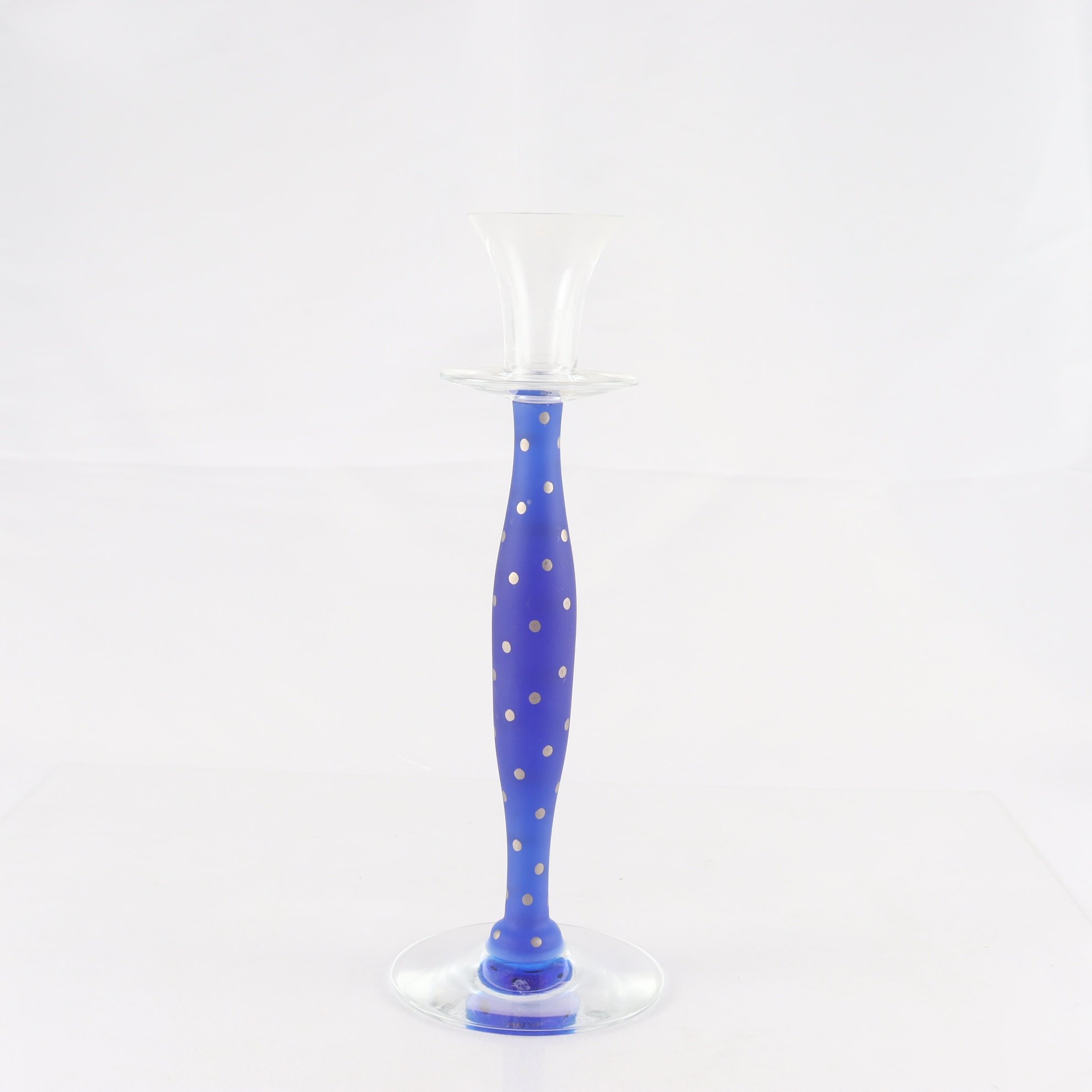 Ljusstake, glas, ”Celeste”, Anne Nilsson, Orrefors, signerad. Samfraktas ej.