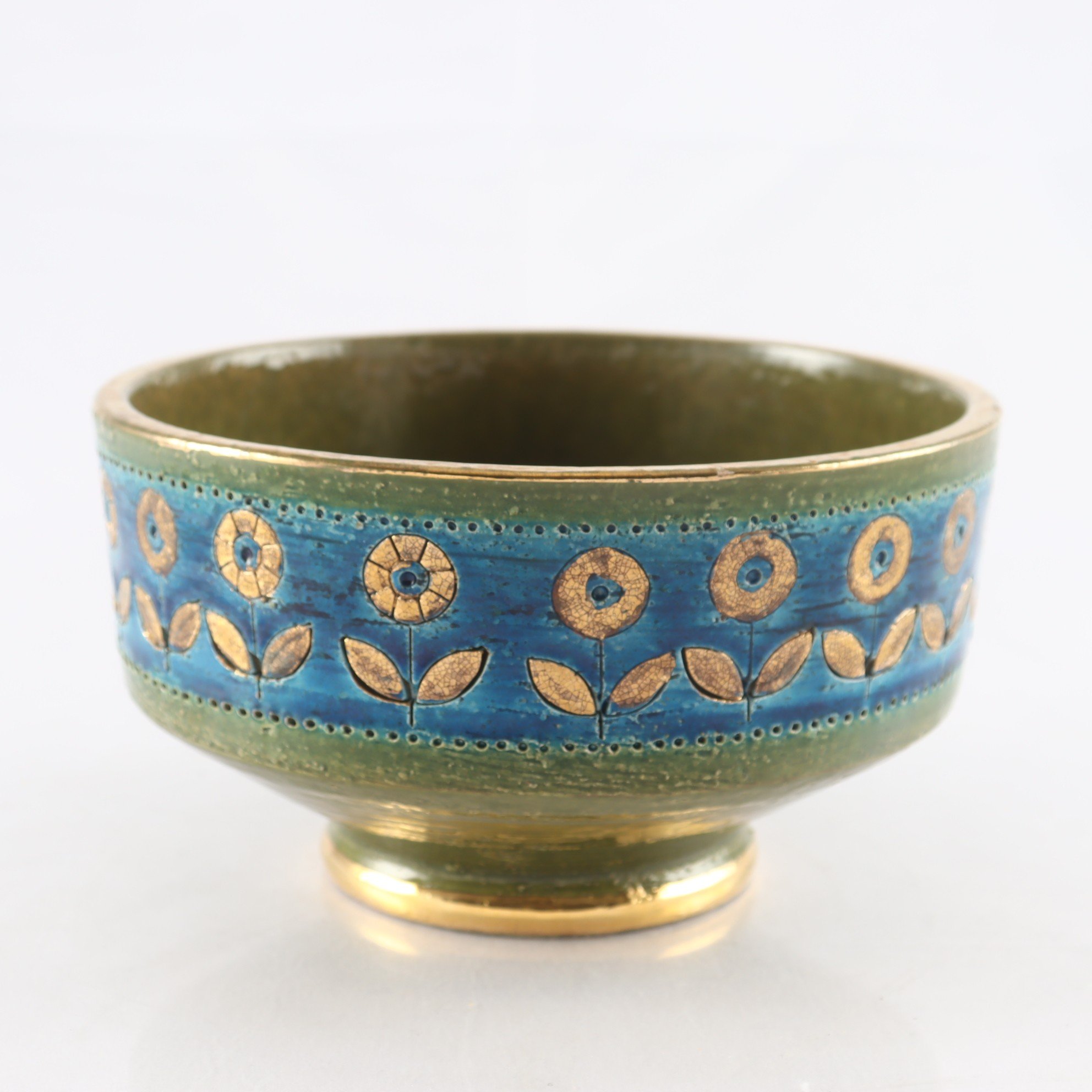 Skål, lergods, ” Thai Silk”, Aldo Londi, Bitossi, Italien, 1960-tal