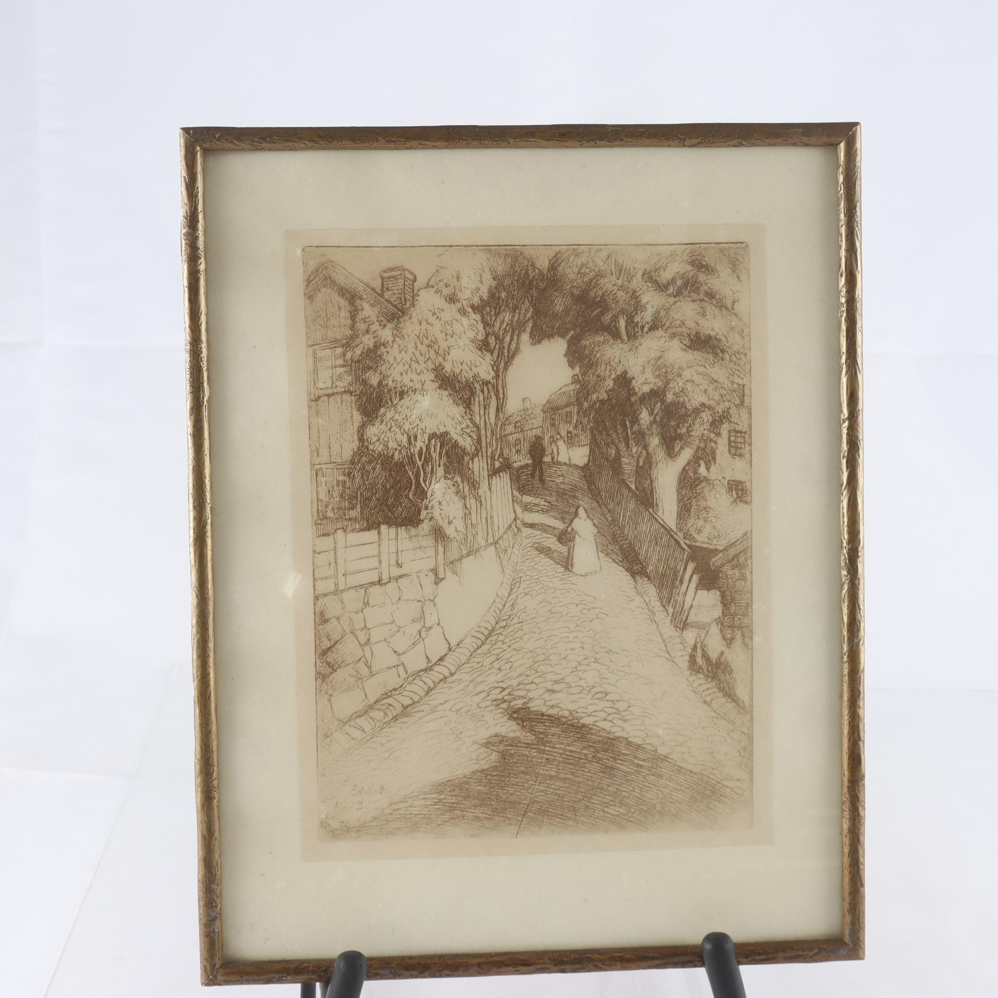Tryck, Albert Edelfelt, signerad i trycket, 1902, Finland. Samfraktas ej.