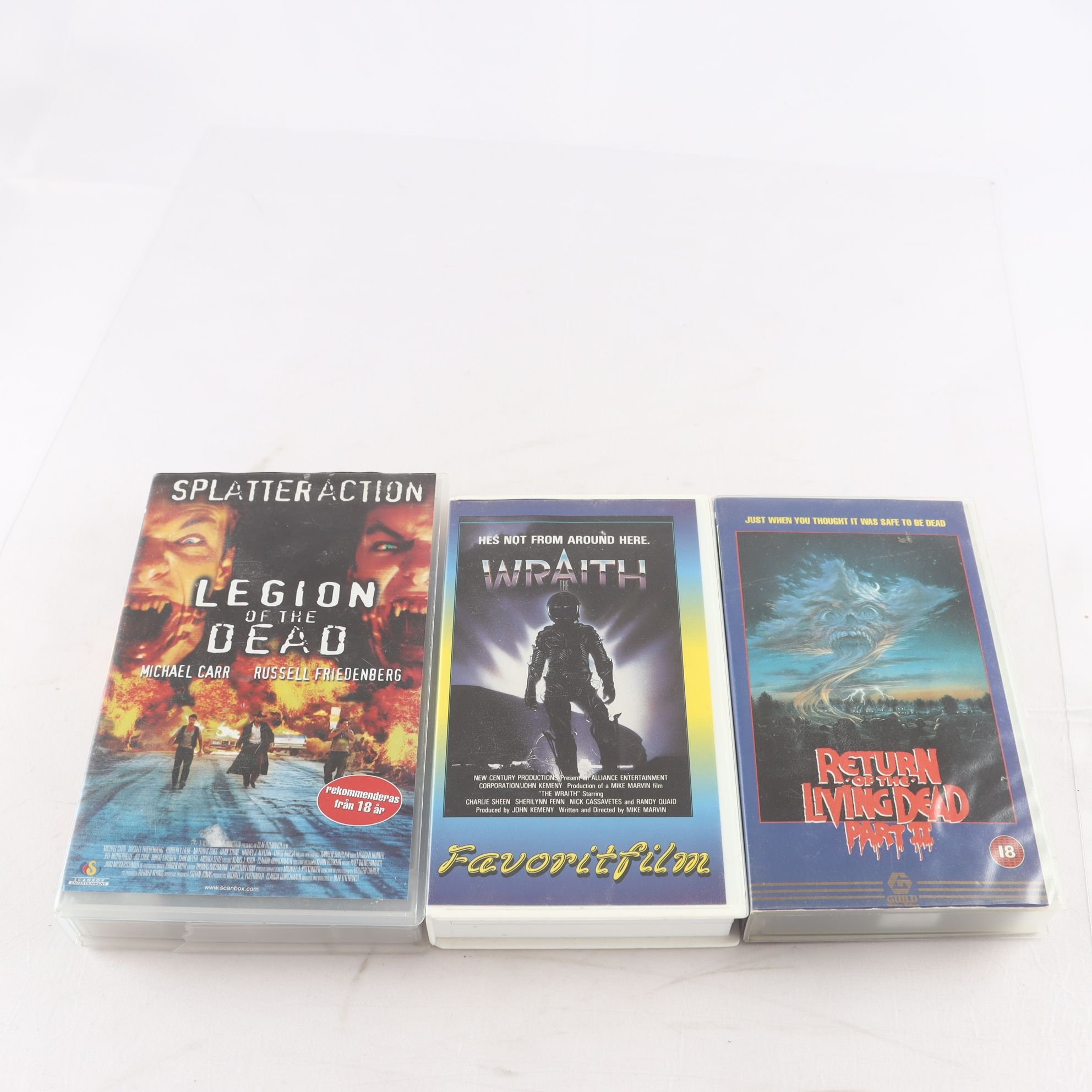VHS Skräck, 4 titlar i 3 utgåvor