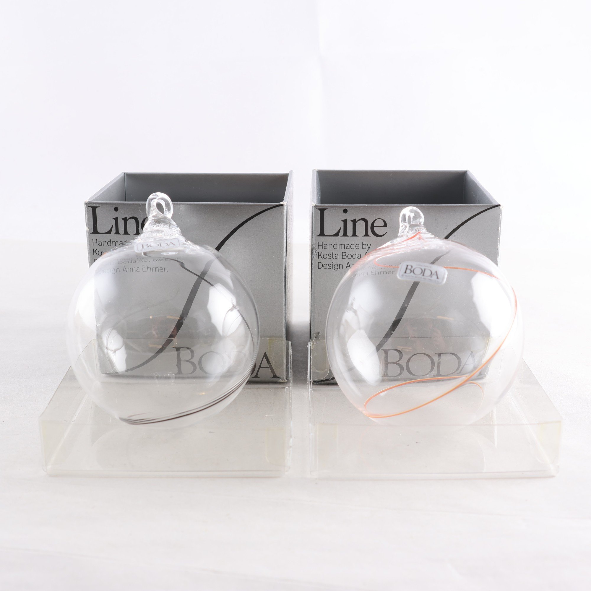 Glaskulor, Boda, Anna Ehrner, ”Line”, 2 st.