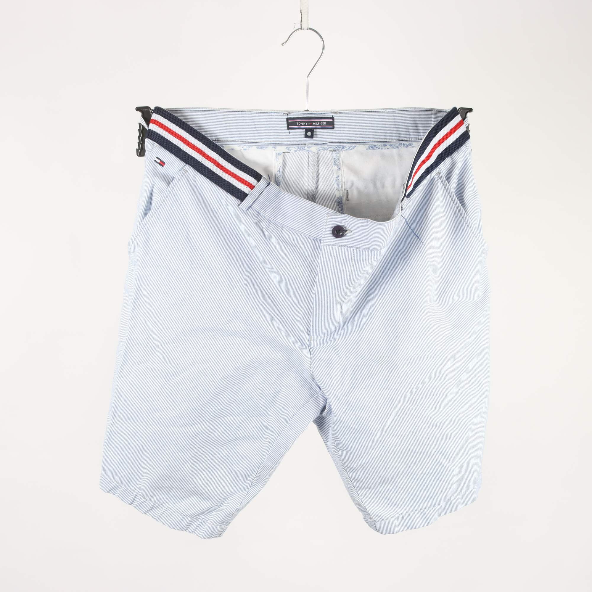 Shorts, Tommy Hilfiger, blå, vit, randig, stl. 48