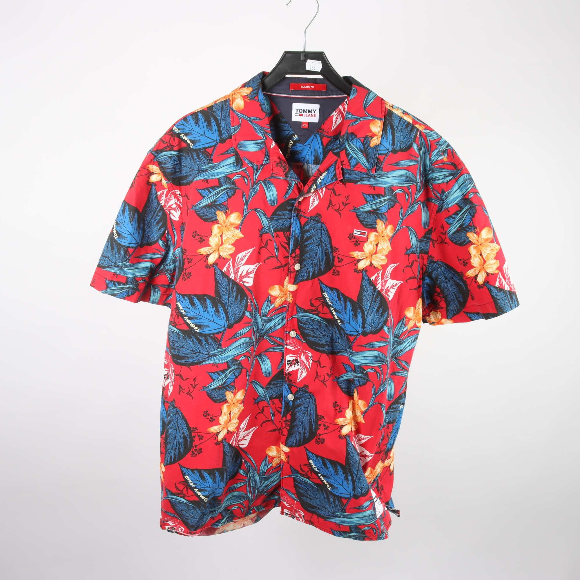 Skjorta, Tommy Hilfiger, röd, mönstrad, stl. XXL