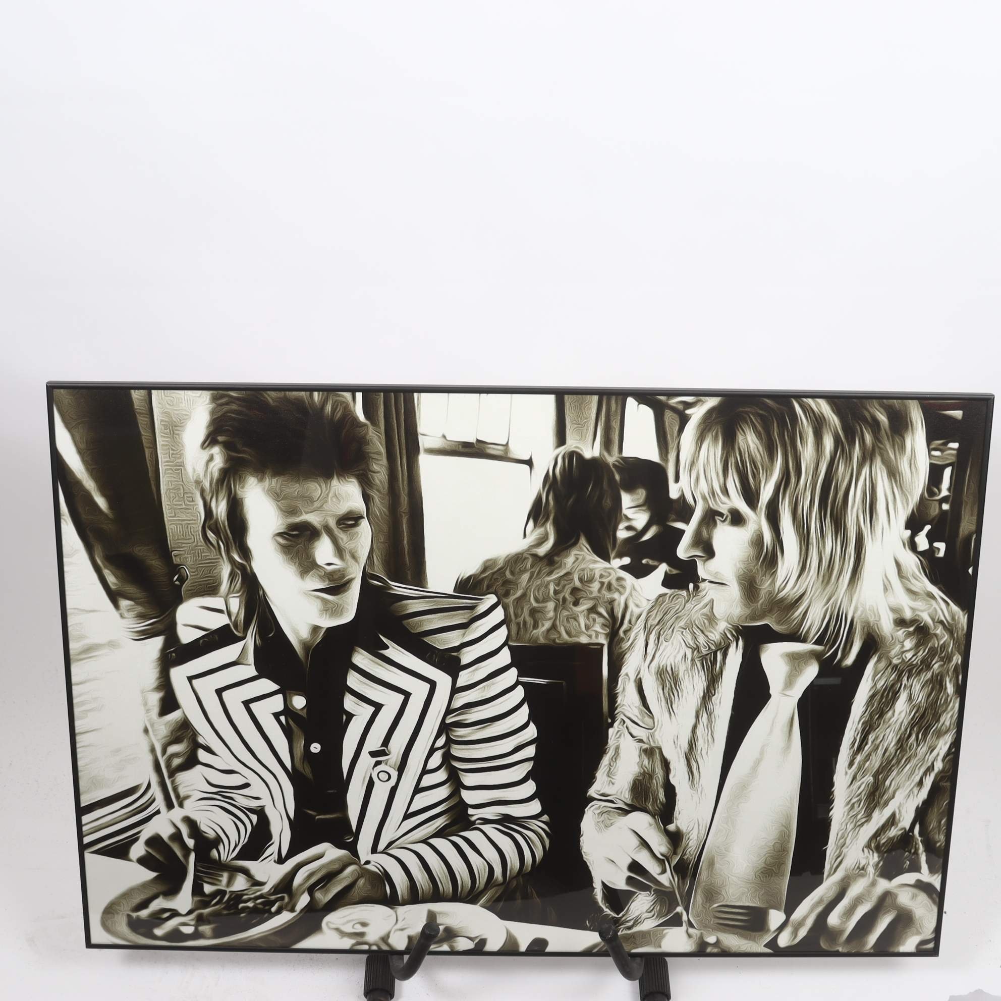 Reproduktion, David Bowie, Mick Ronson, fotograf Mick Rock, 1973. Endast avh.