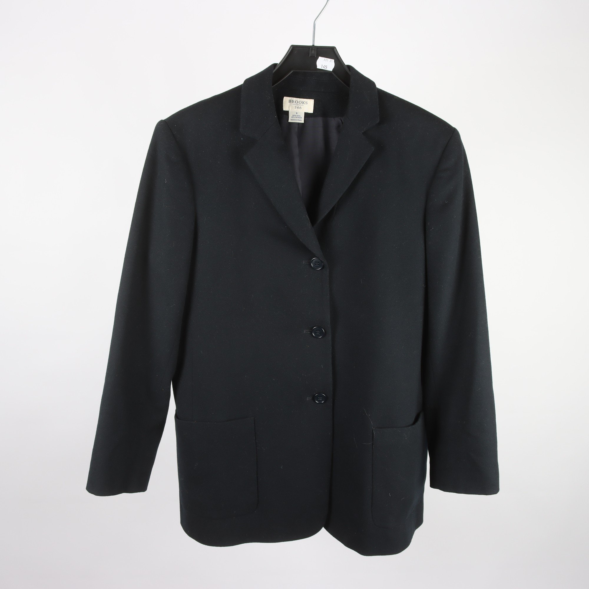 Kavaj, Brooks Brothers, svart, stl. 8 (M)