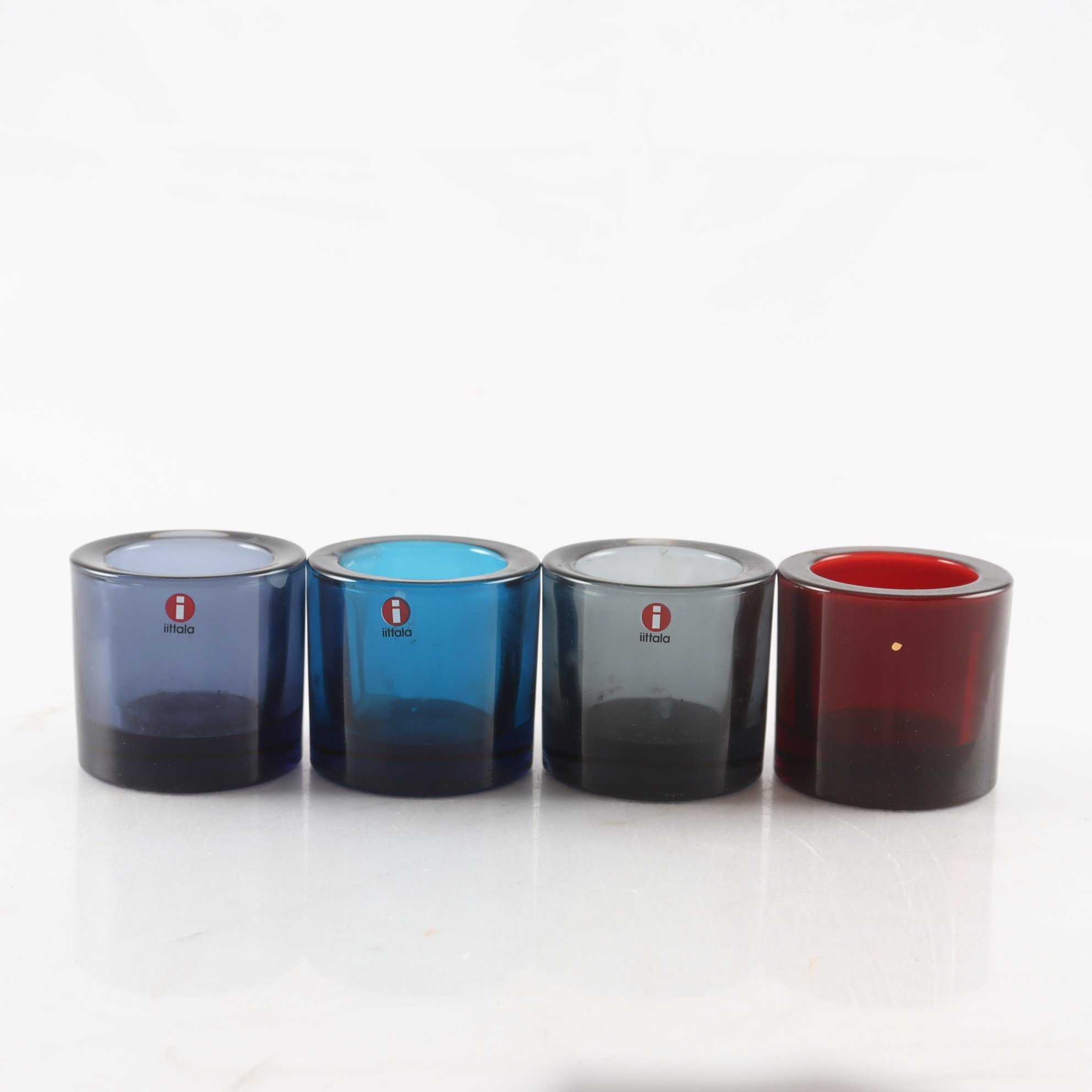 Ljuslyktor, glas, ”Kivi”, Marimekko, Iittala, Finland, 4 st