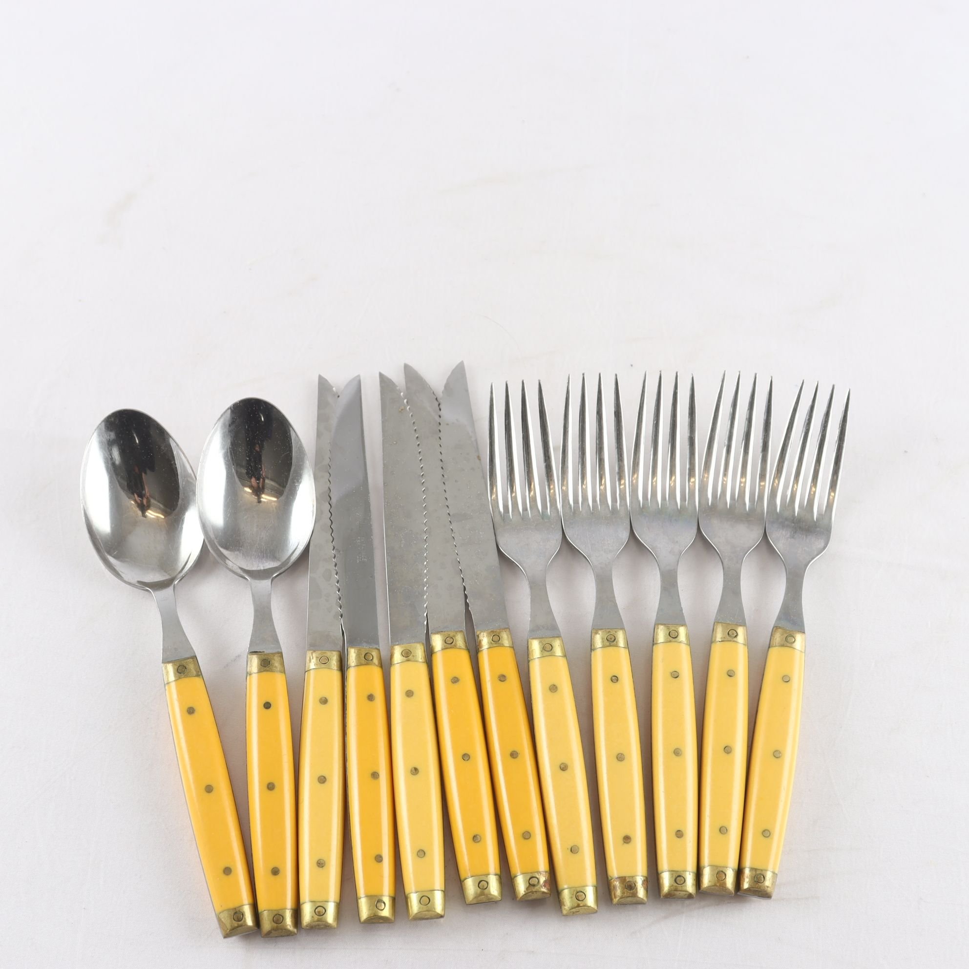 Bestick, stål, mässing, bakelit, Melron, Frankrike, 12 del