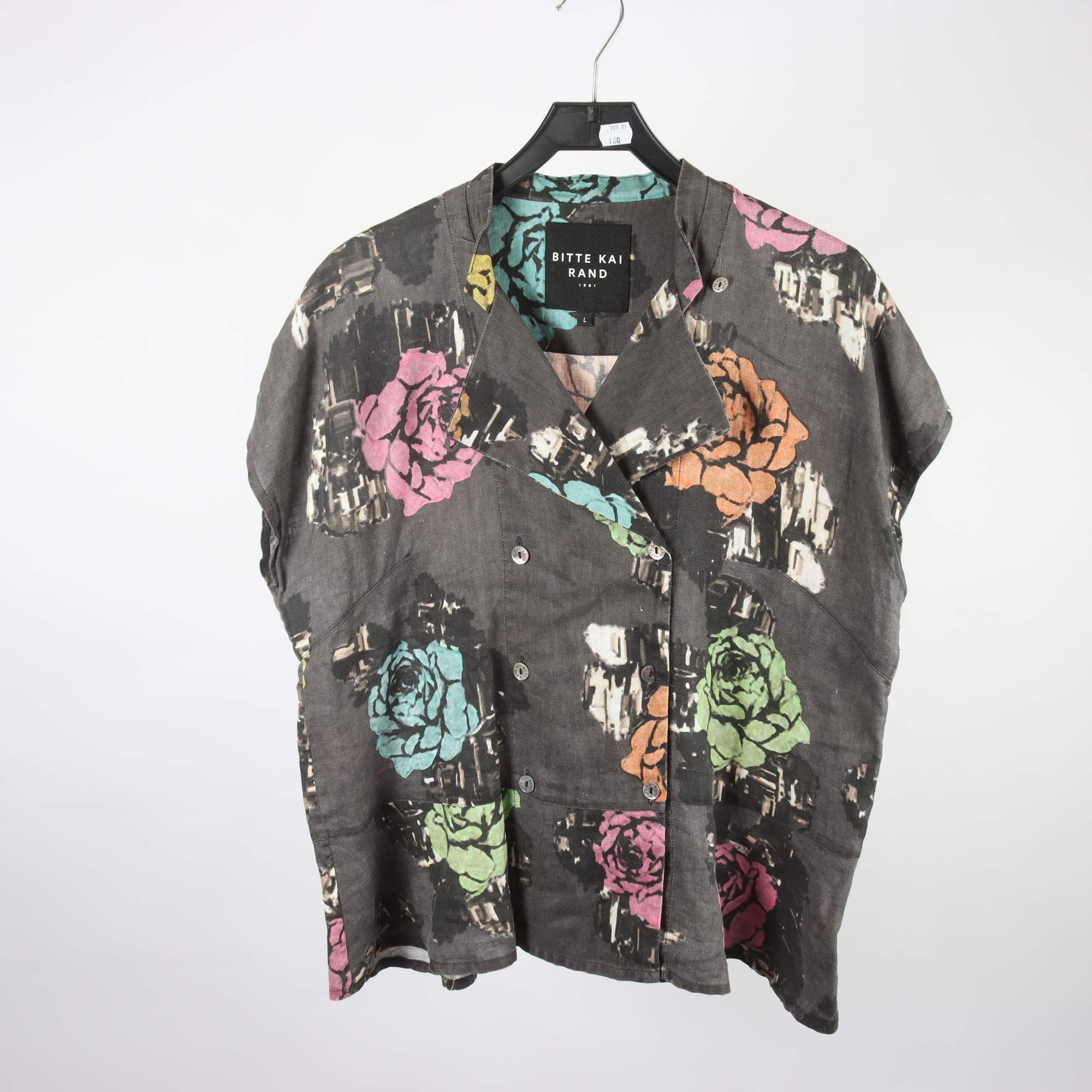 Blus, Bitte Kai Rand, mönstrad, 100% linne, stl. L