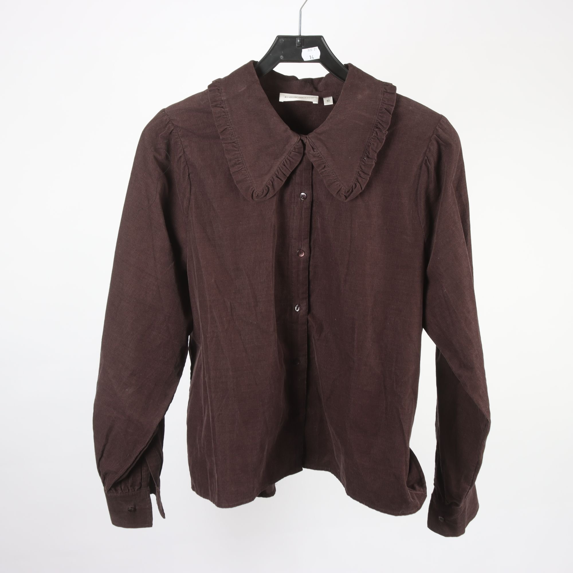 Blus, Carin Wester, brun, manchester, stl. 42