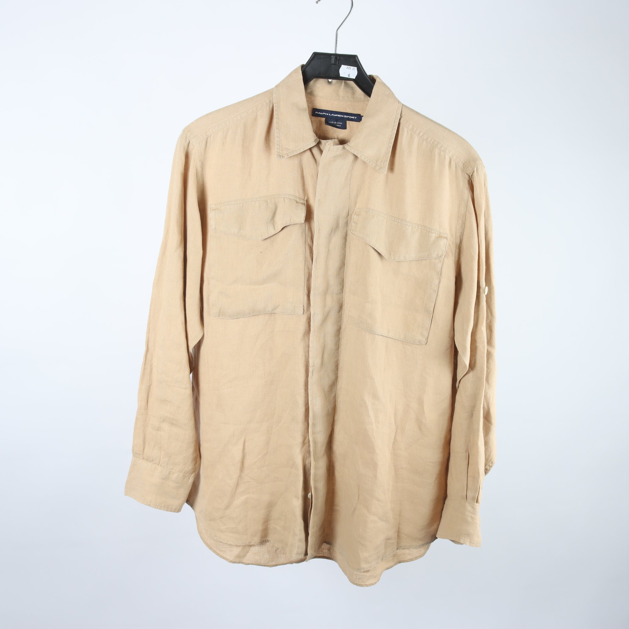 Blus/skjorta, Ralph Lauren, beige, 100% linne, stl. 6 (XS)