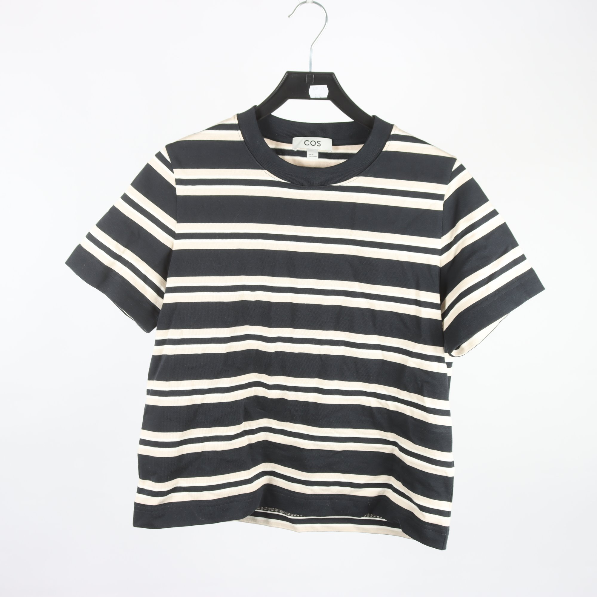T-shirt, COS, svart, beige, stl. M.