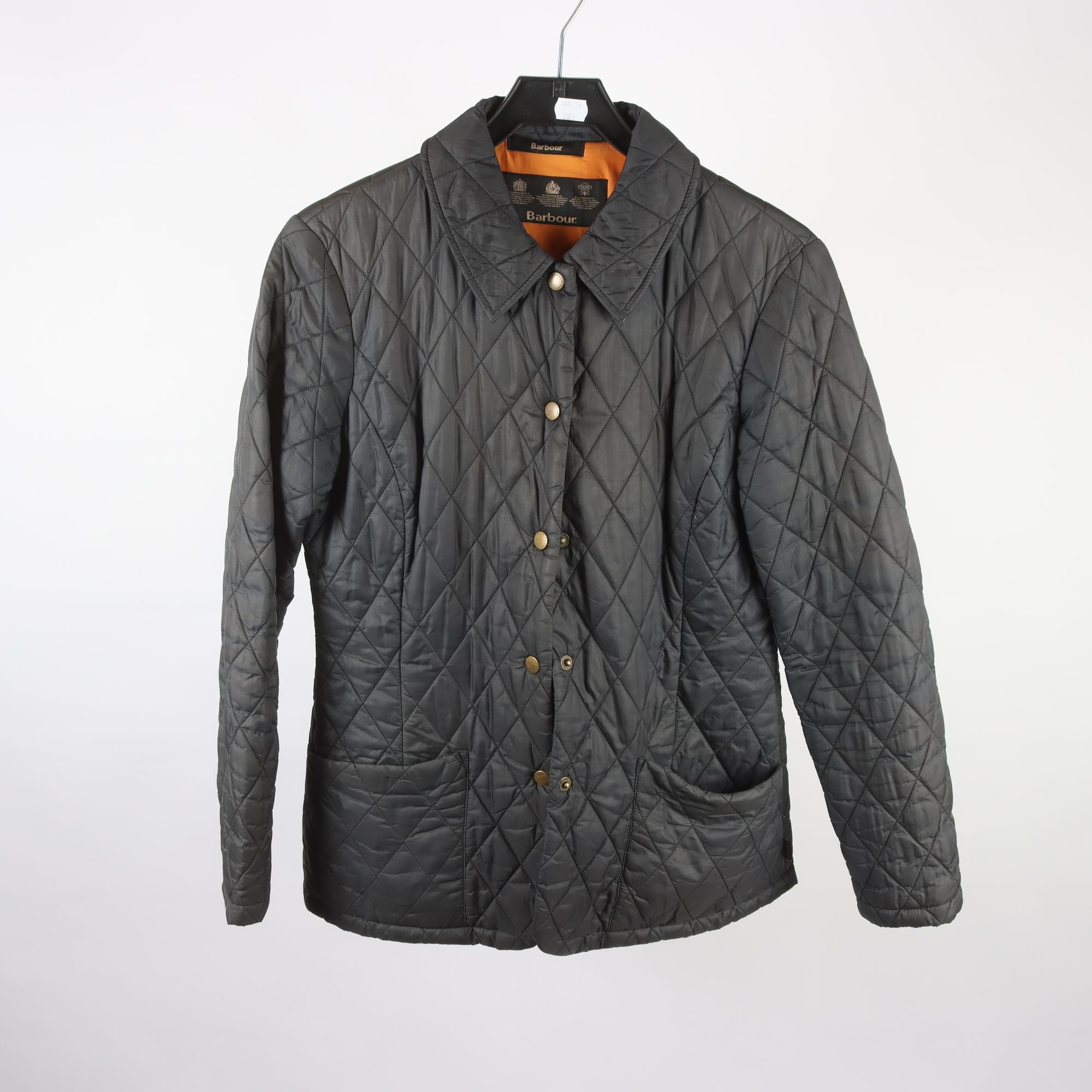Tunnare jacka, Barbour, svart, stl. 34.