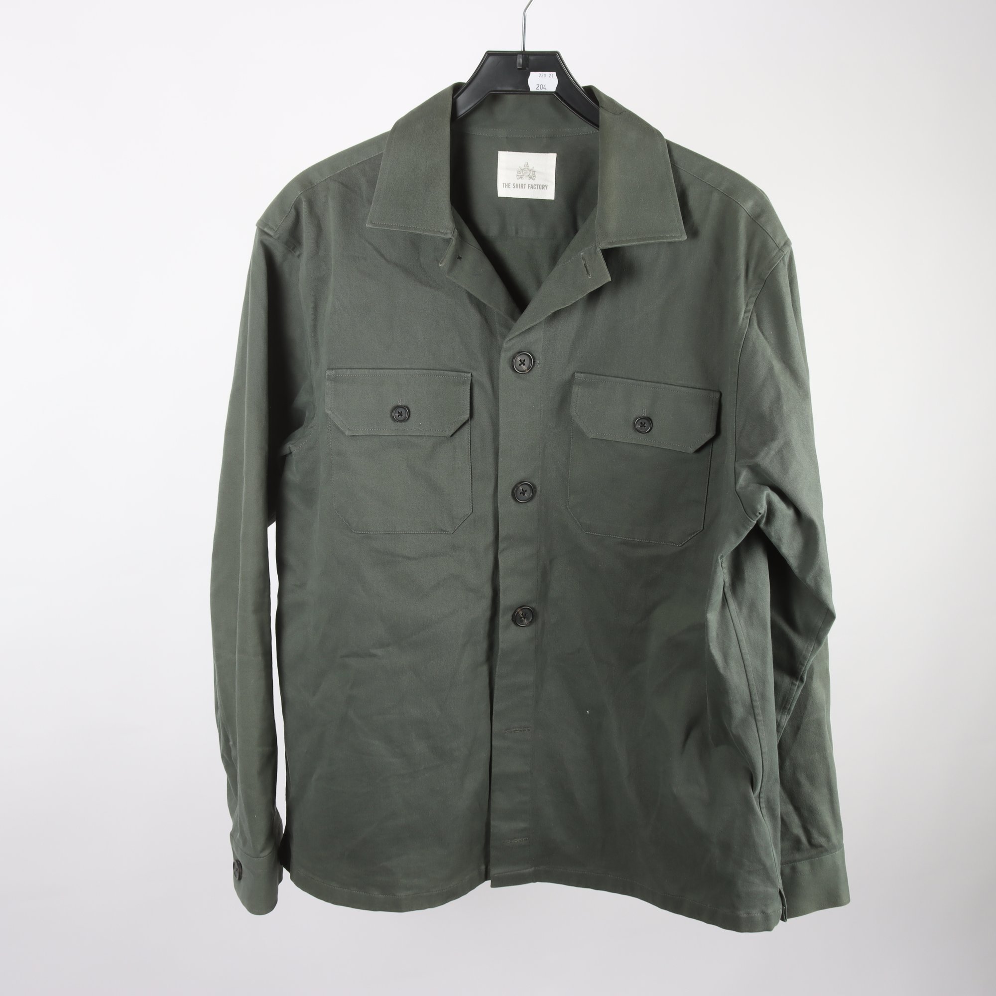 Overshirt, The Shirt Factory, grön, stl. 42 (L)