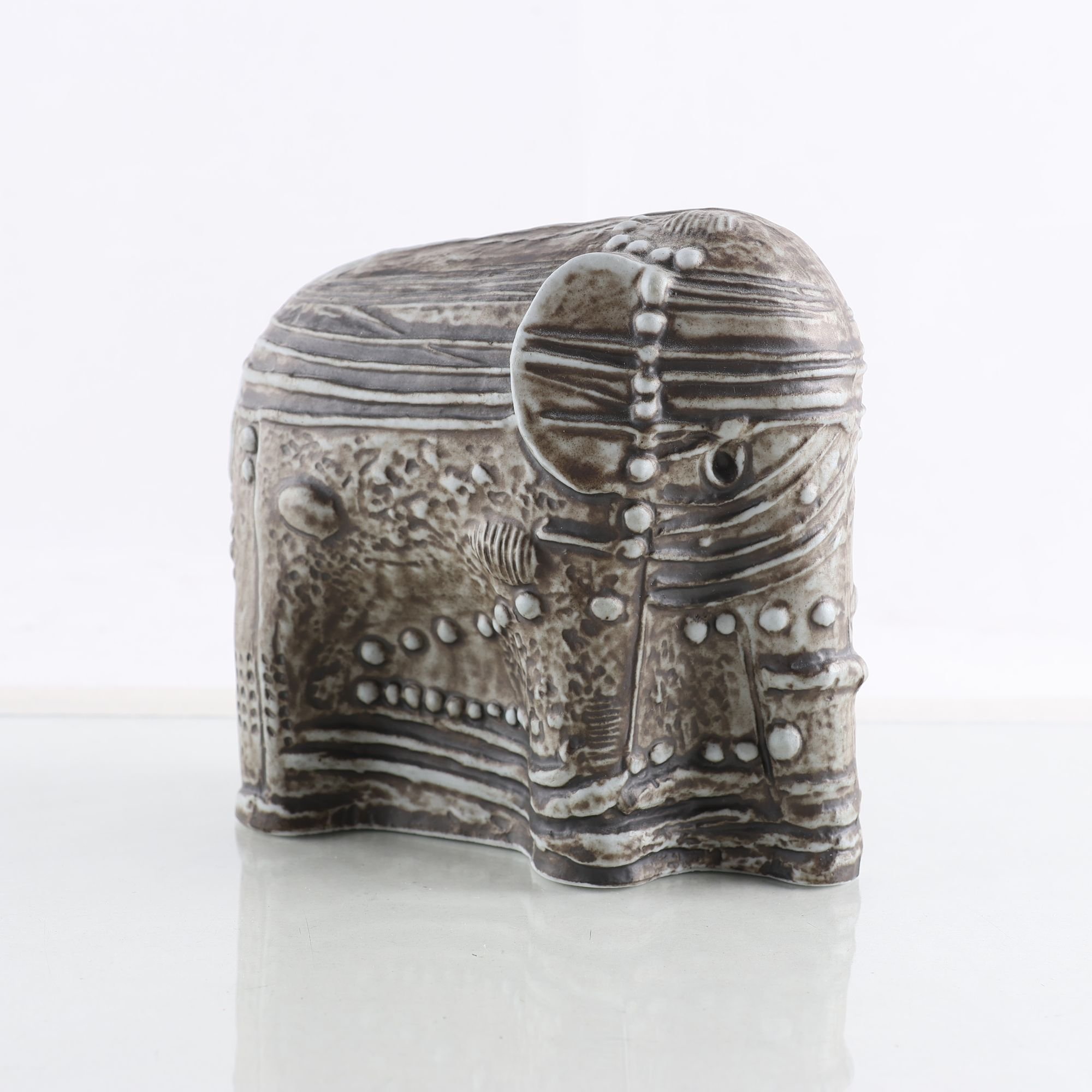 Skulptur, Rörstrand, Elefant, Bertil Vallien, Keramik. Samfraktas ej.