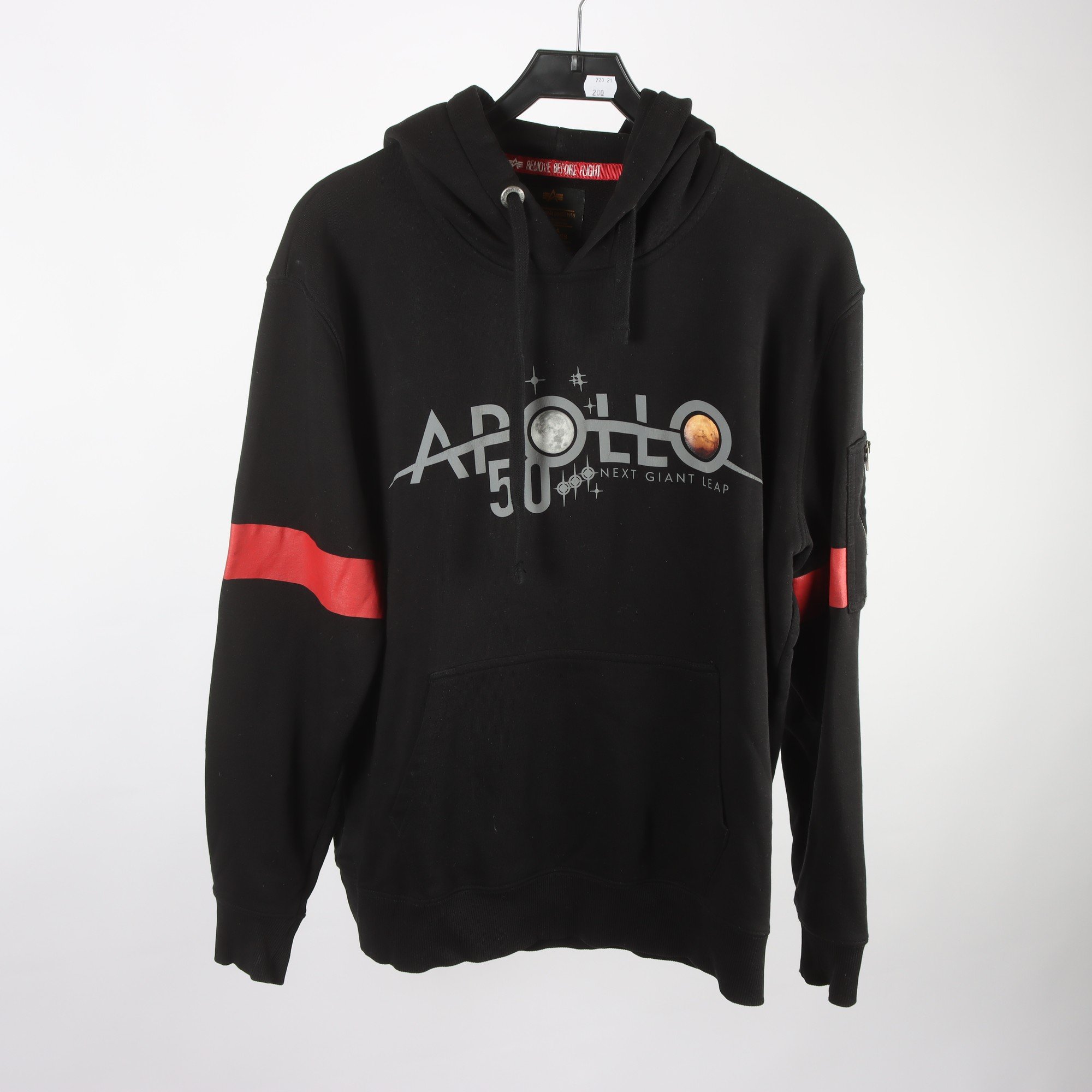 Hoodie, Alpha Industries, svart, stl. L