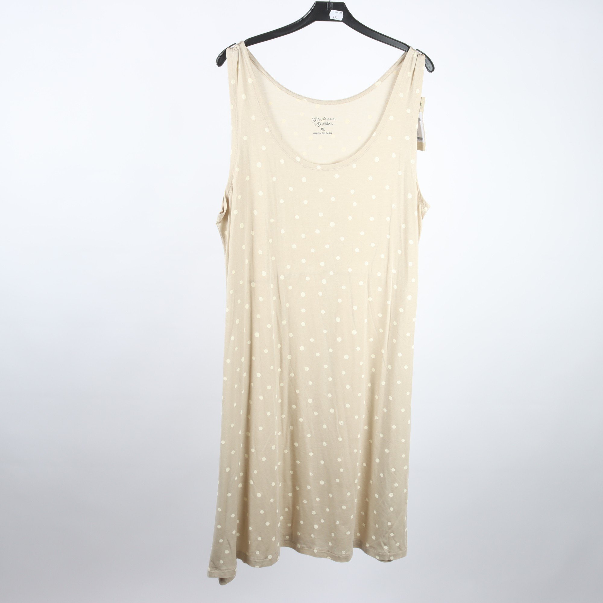 Klänning, Gudrun Sjödén, beige, prickig, stl. XL