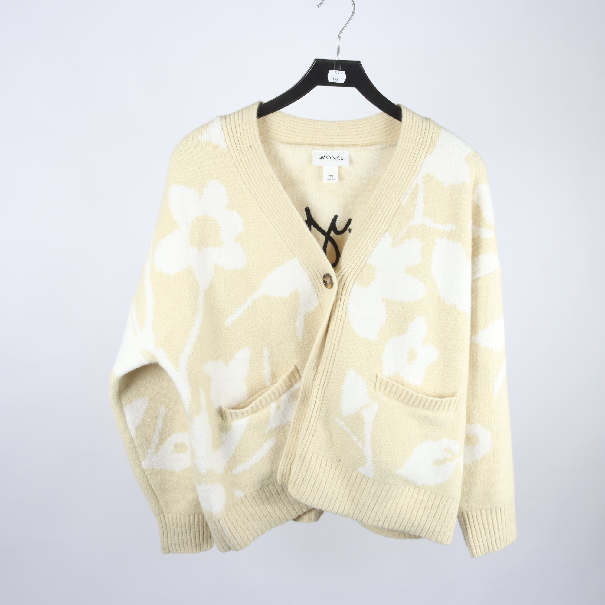 Kofta, Monki, beige, vit, stl. XXS