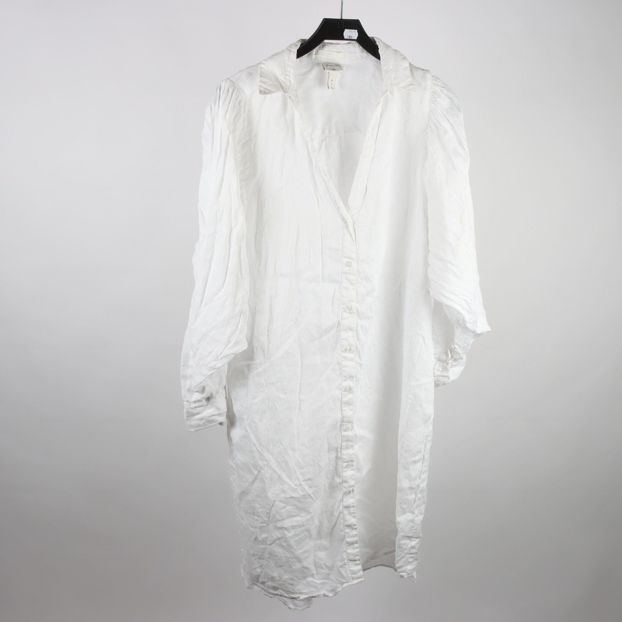 Klänning, Johanna Ortiz x H&M, vit, 100% linne, stl. L