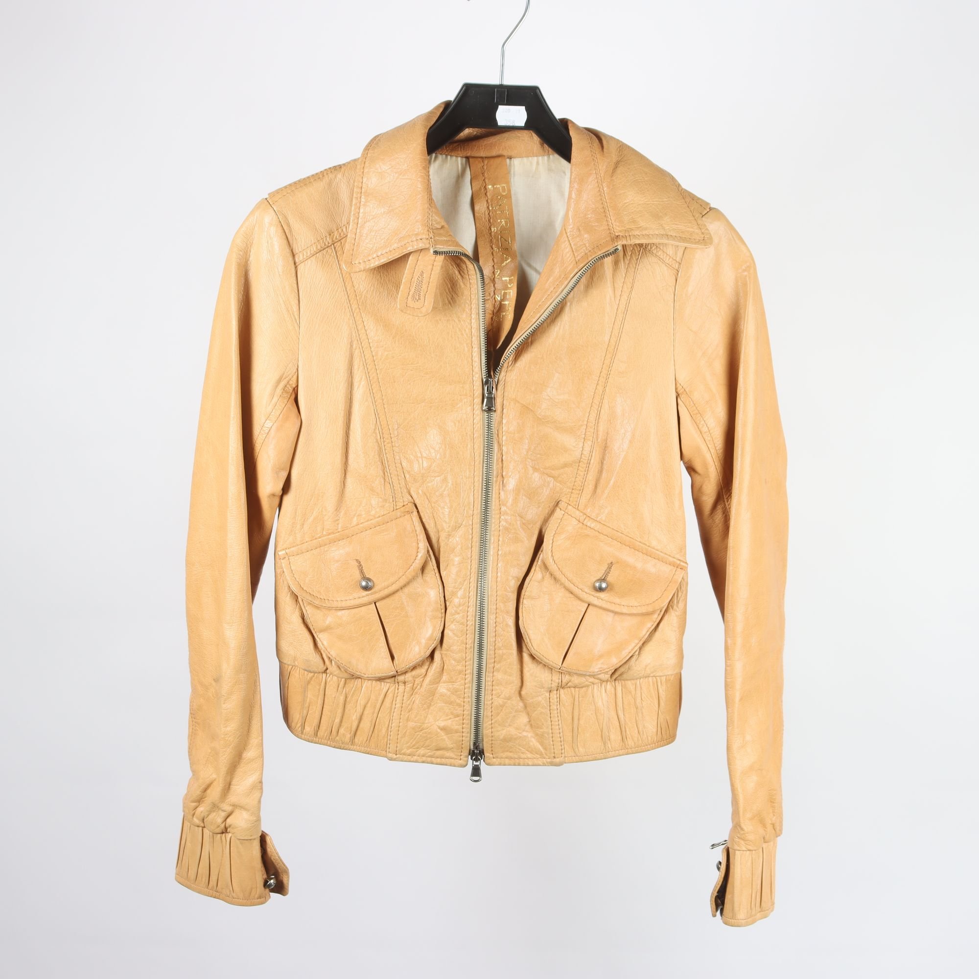 Skinnjacka, Patrizia Pepe, brun, stl. 42.
