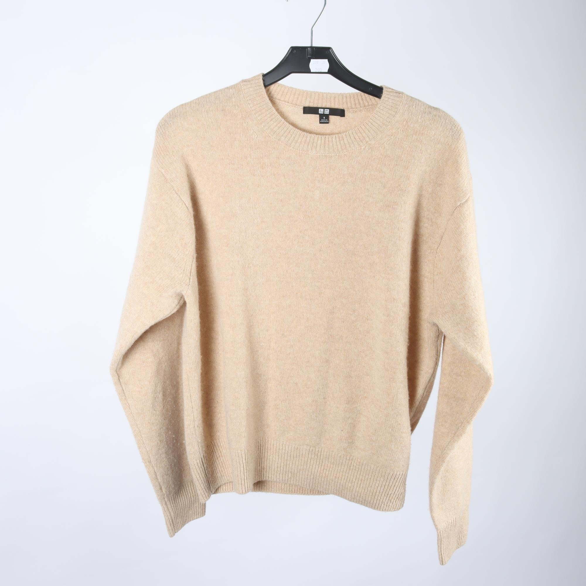 Tröja, Uniqlo, beige, 100% ull, stl. S.