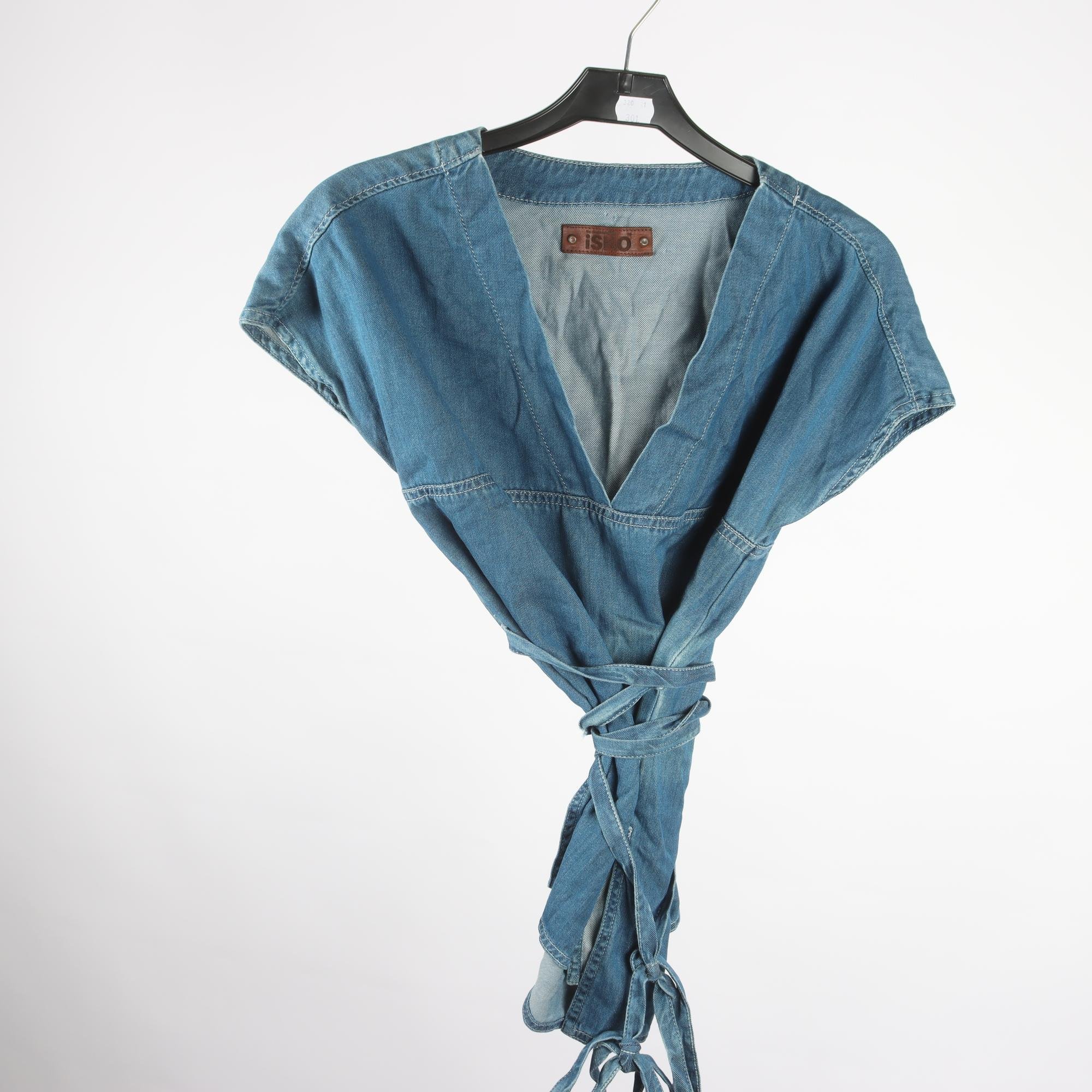 Jeansblus, Isko, blå, stl. ca. XS.