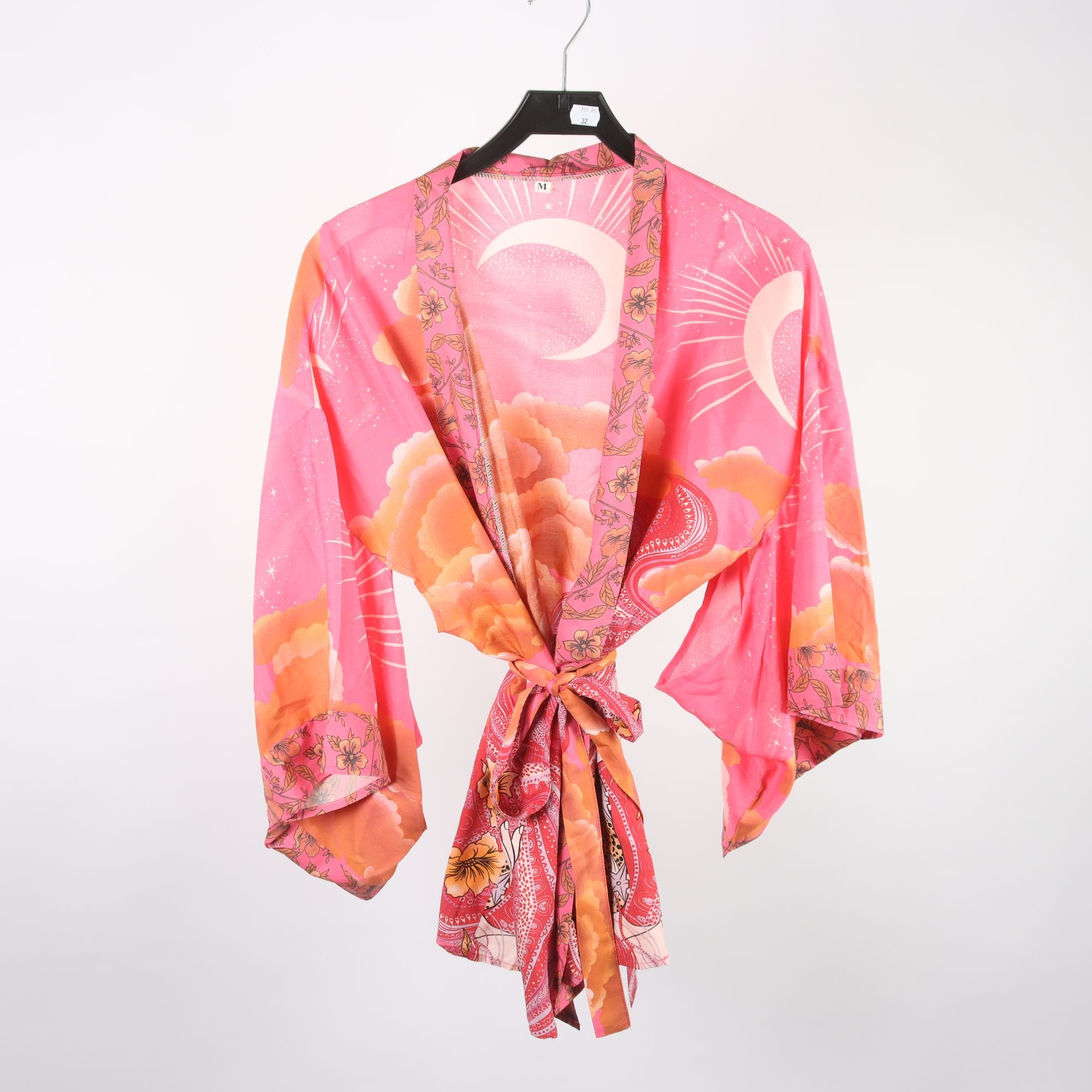 Kimono, Okänd, rosa, mönstrad, stl. M