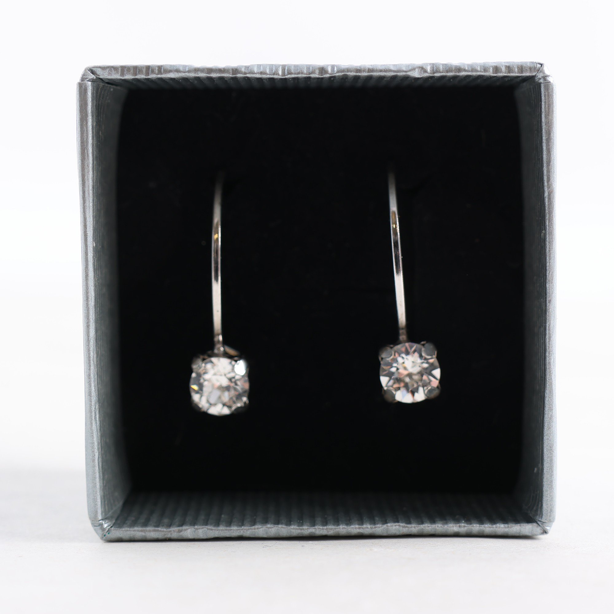 Örhängen, silver, glas, brv: 22g