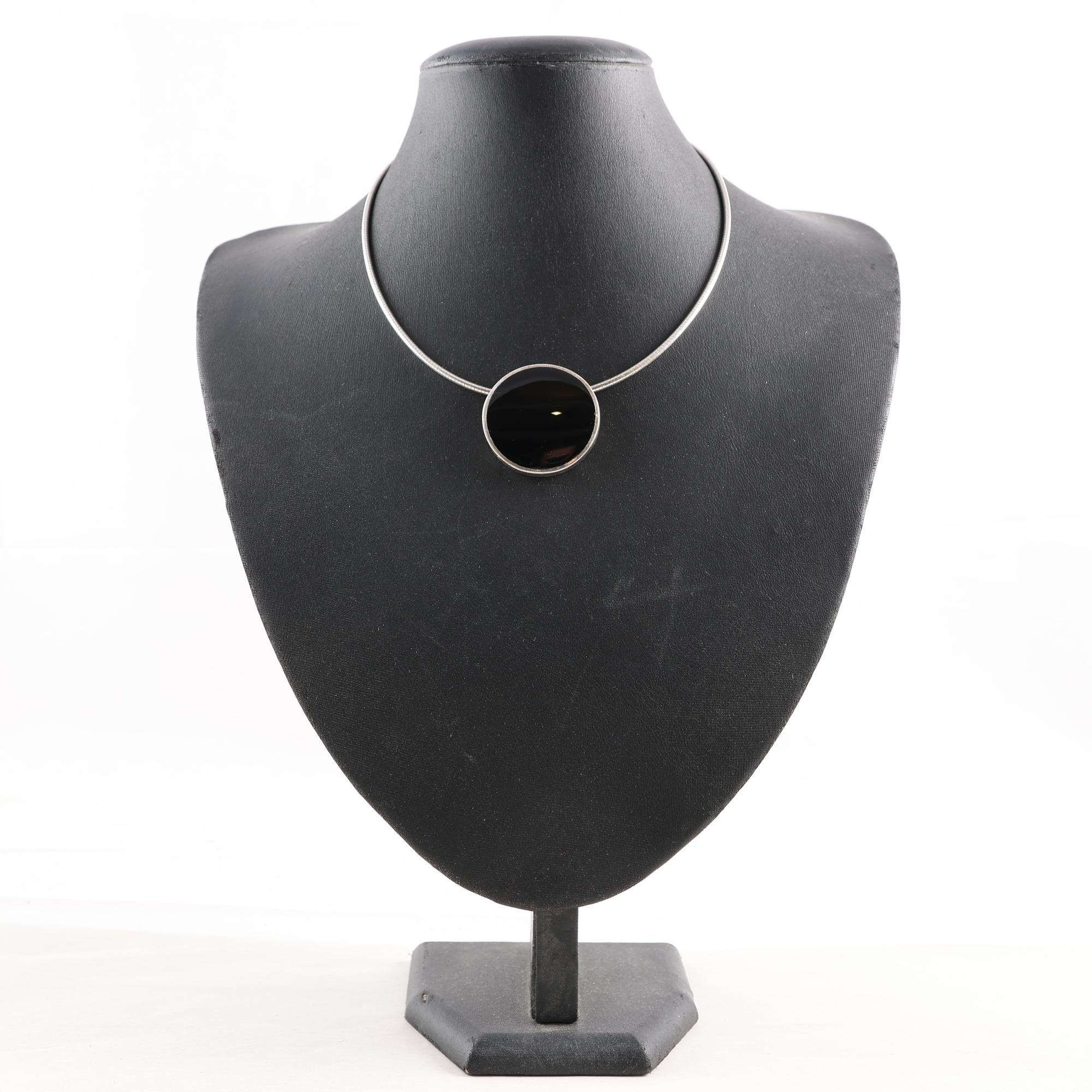 Halsband & hänge, sten, brv: 36g