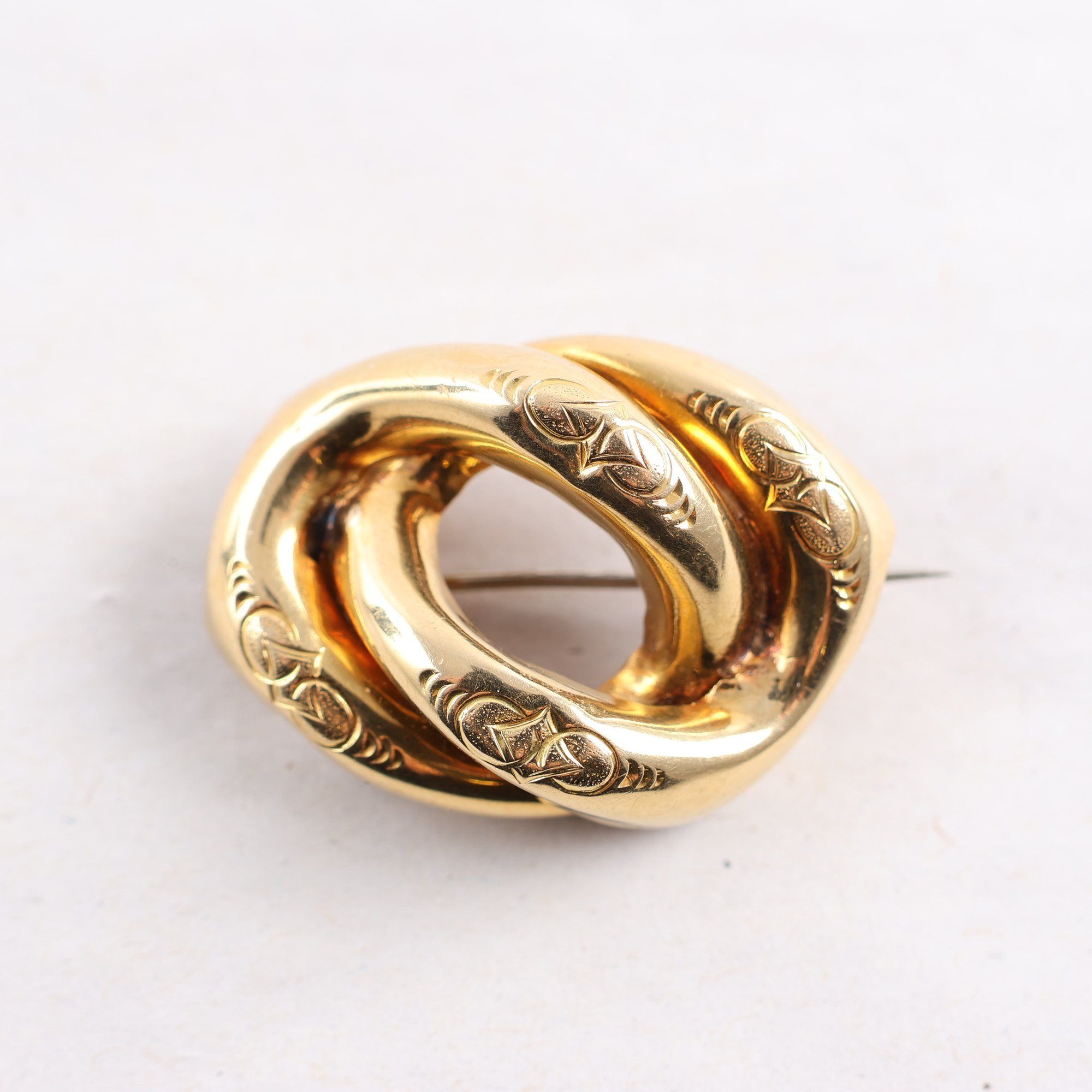 Brosch, guld 18k, vikt: 4.7g