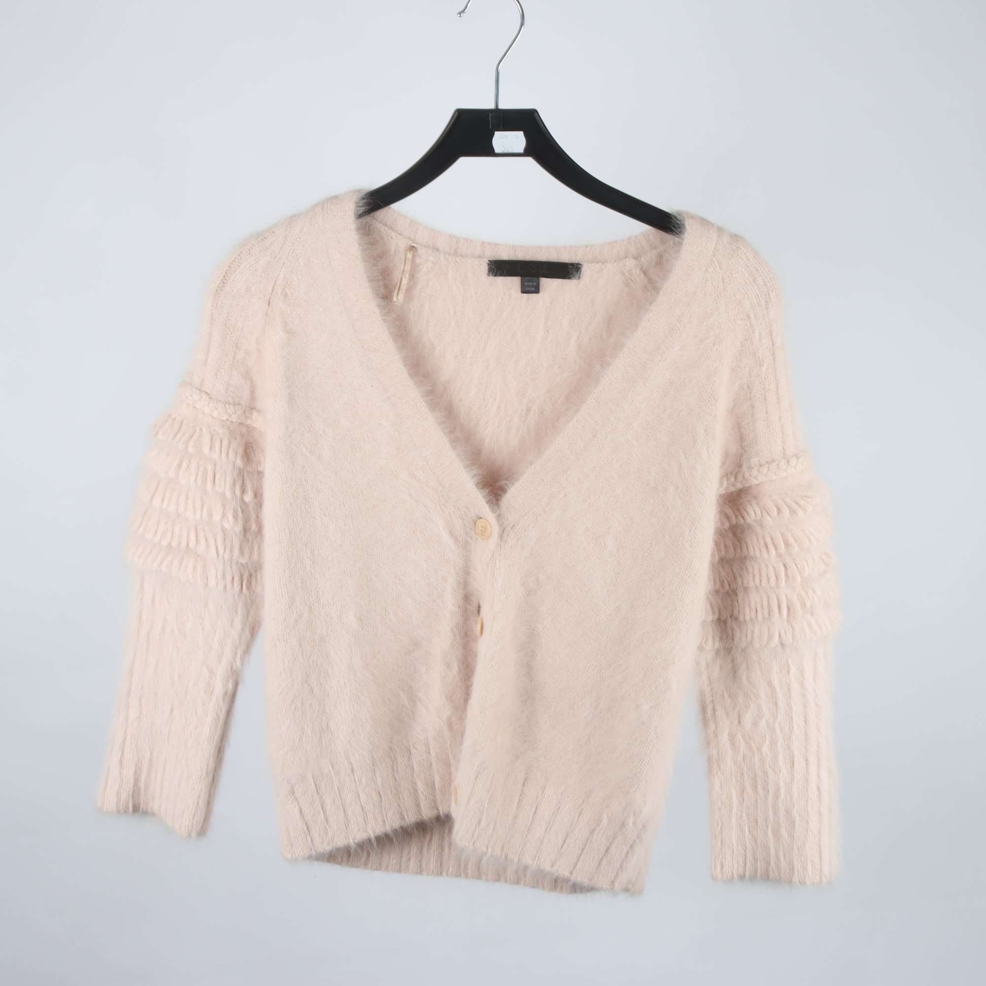 Kofta, Karl Lagerfeld, beige/rosa, 80% angora, stl. M.
