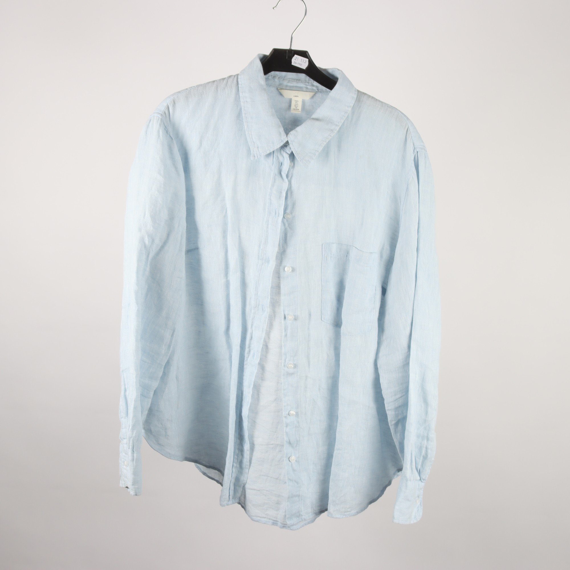 Skjorta, H&M, 100% lin, stl. L