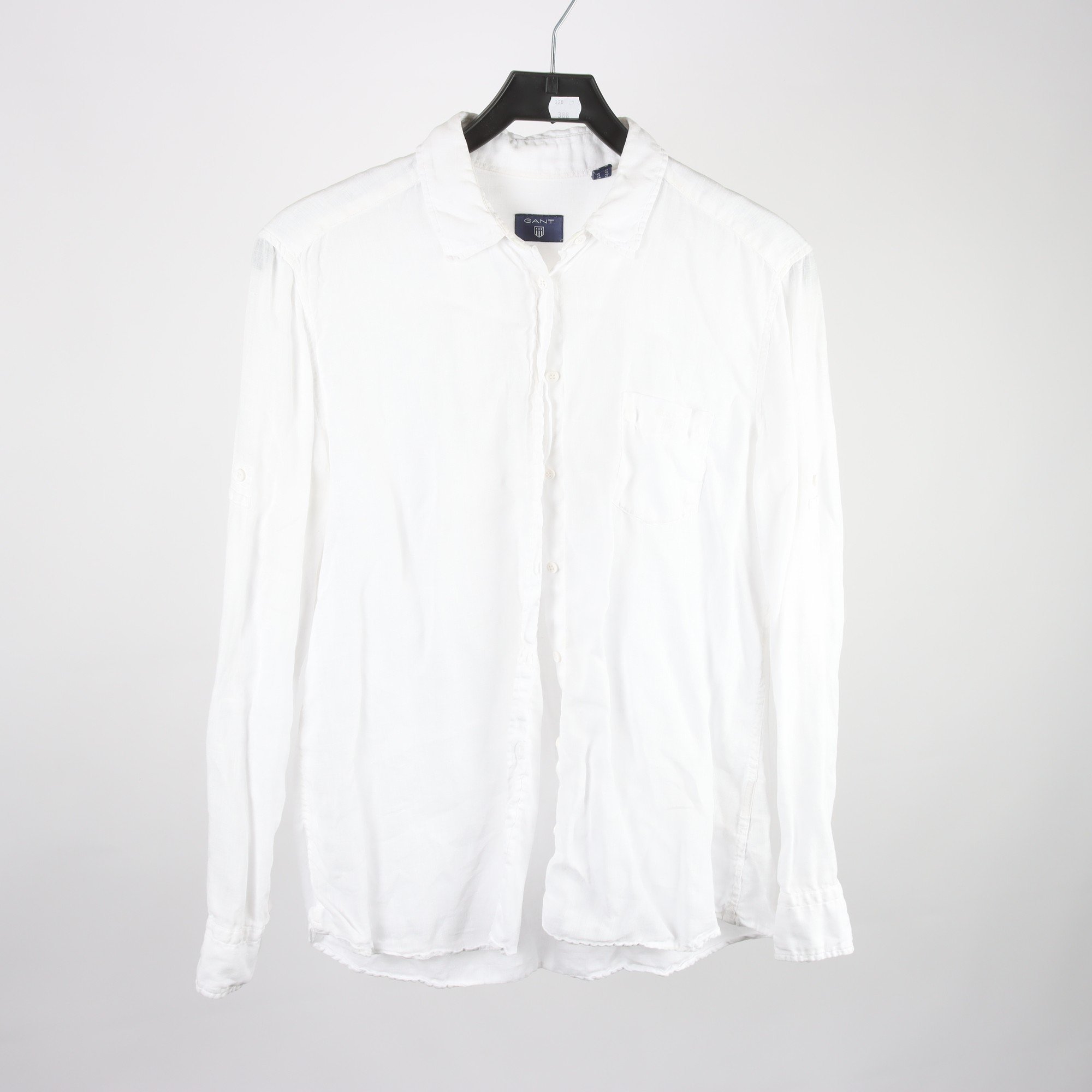 Blus, Gant, vit, 100% lin, stl. 40.