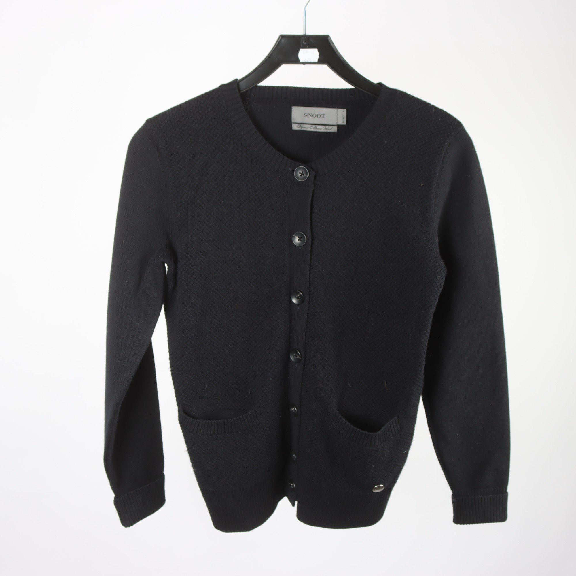 Kofta, Snoot, blå, 91% merino ull, stl. L.
