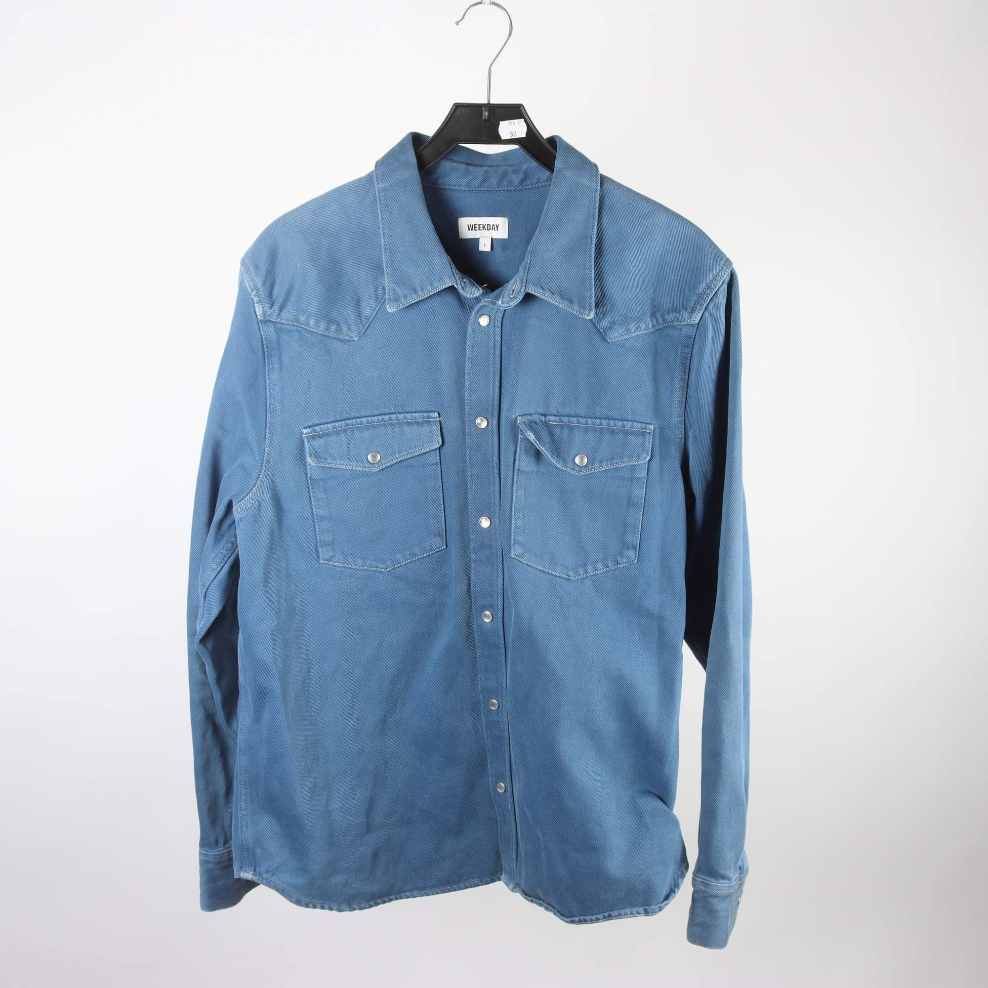 Skjorta, Weekday, blå, denim, stl. L